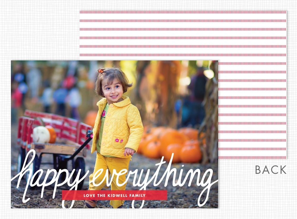 Happy Everything Flat Holiday Photo Card 3