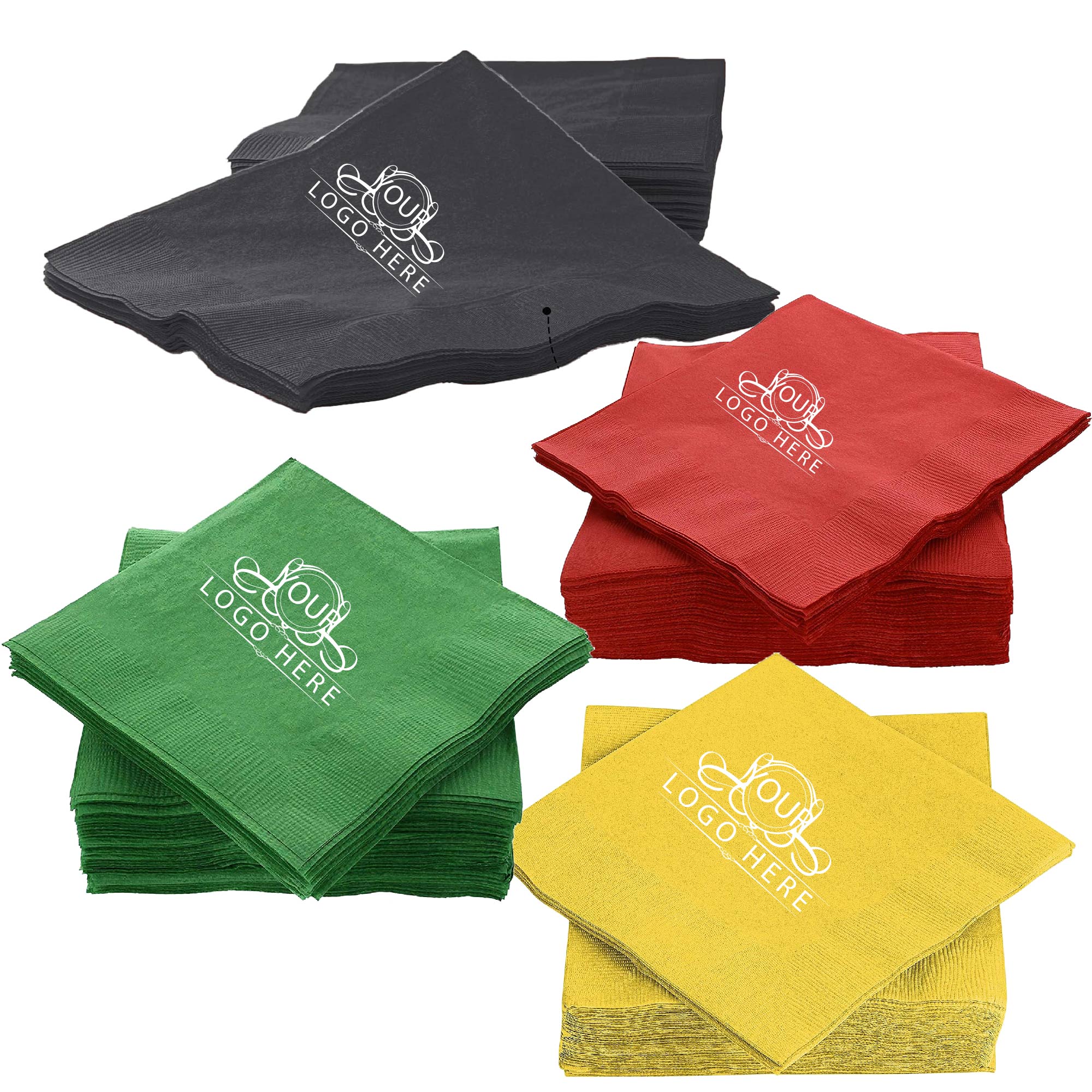 2-Ply Disposable Beverage Cocktail Napkins 1