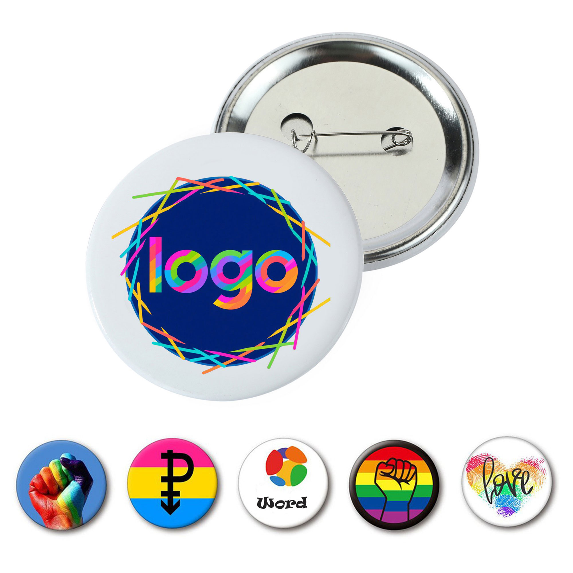 Custom Round Badge Metal Brooch 2