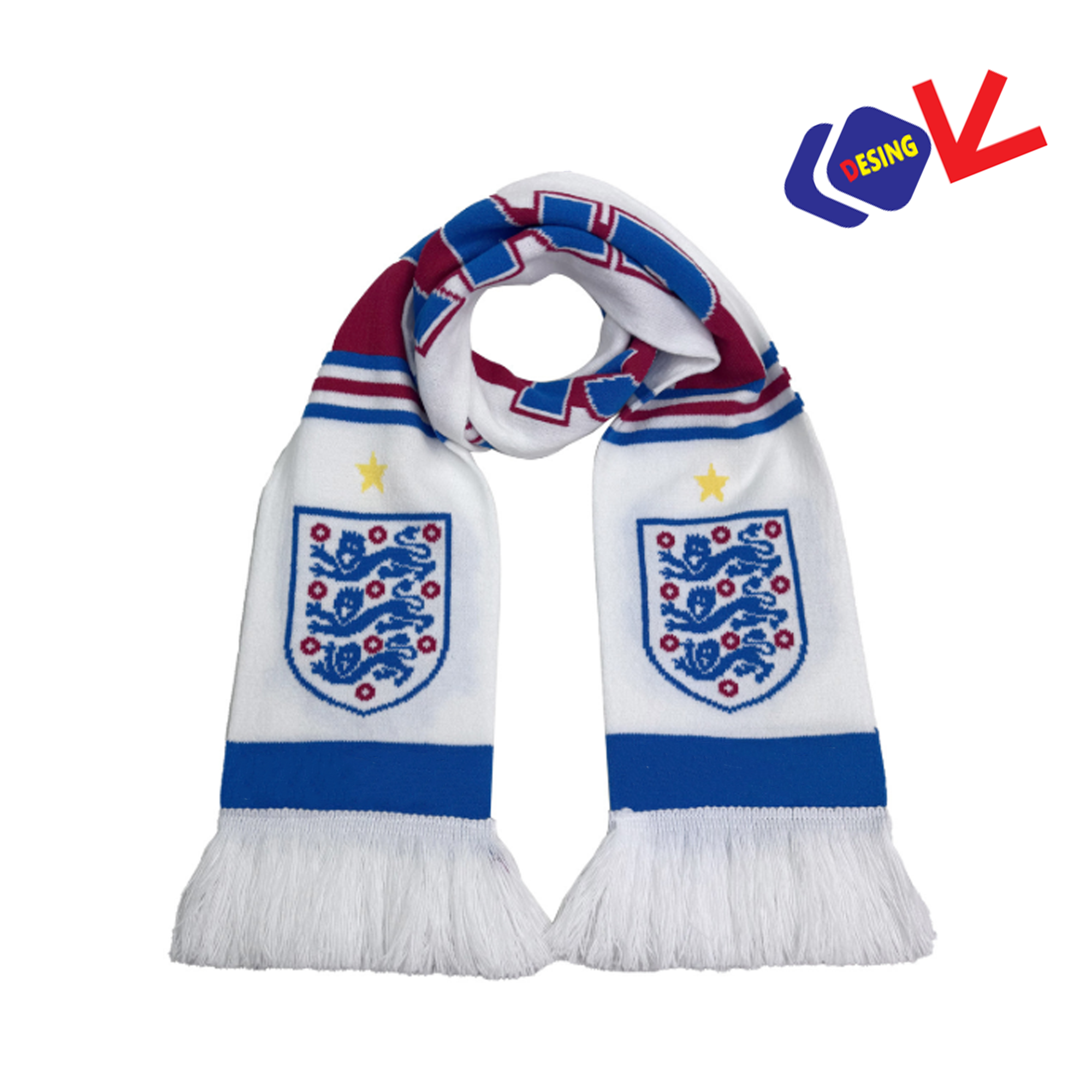 Soccer Scarves Stadium Knit Scarf With Fringe 2