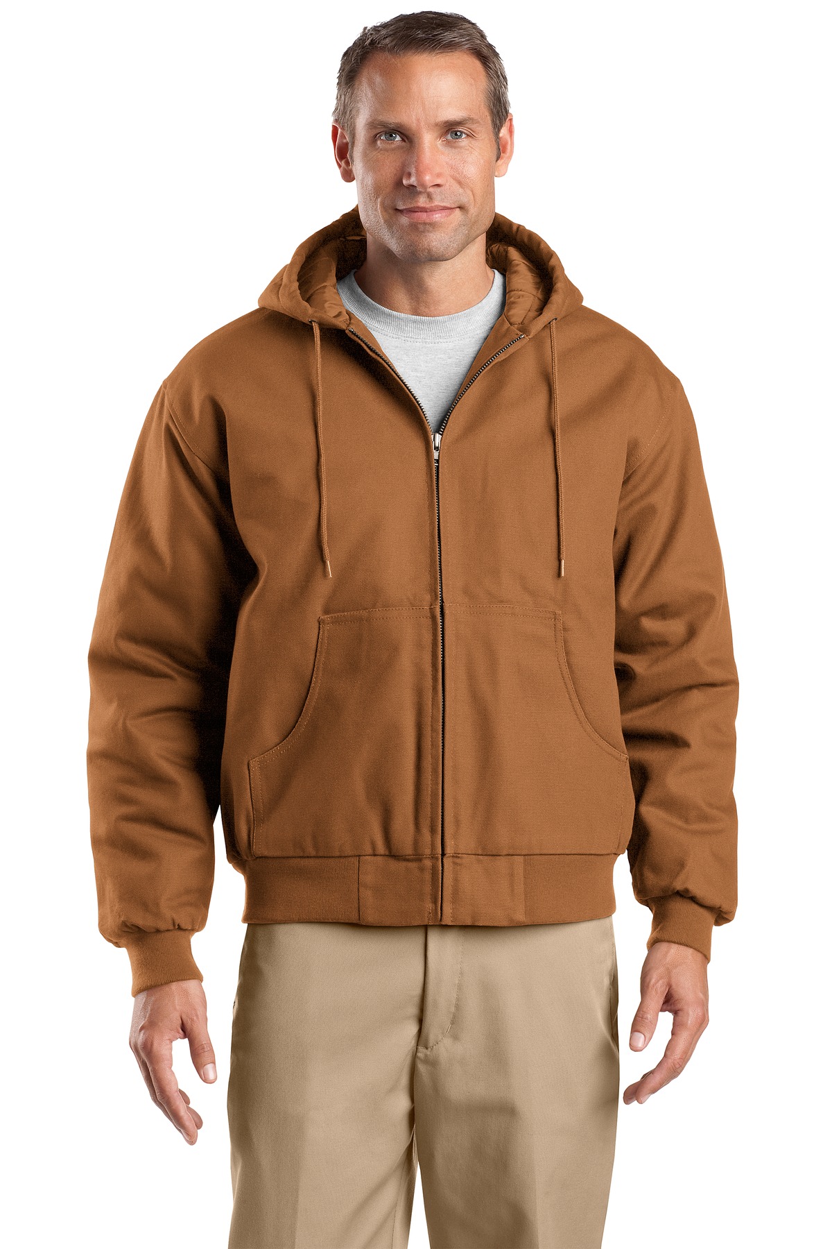 CornerStone Tall Duck Cloth Hooded Work Jacket. TLJ763H 1