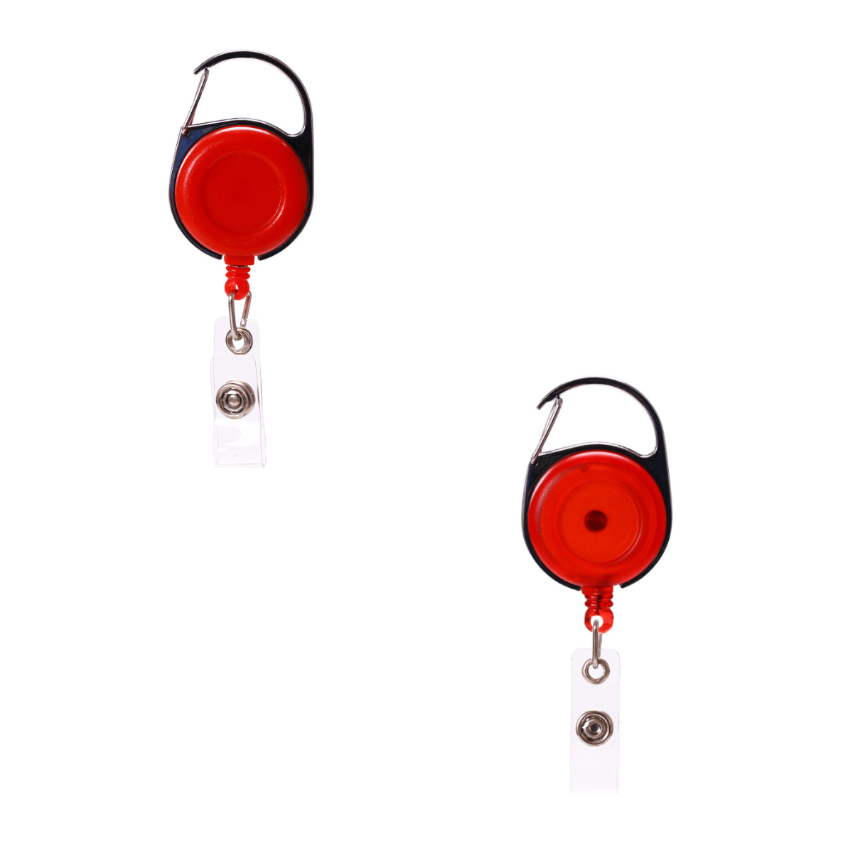 Retractable Carabiner Round Badge Reel w/ Belt Clip 8
