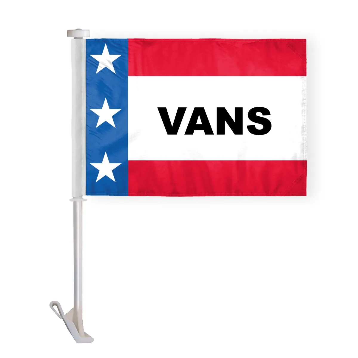 10.5" x 15" Patriotic Message Car Flag - wPoly 1 Ply 6