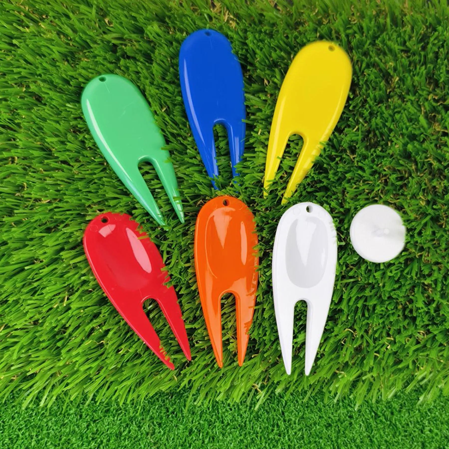 Plastic golf putting fork 6