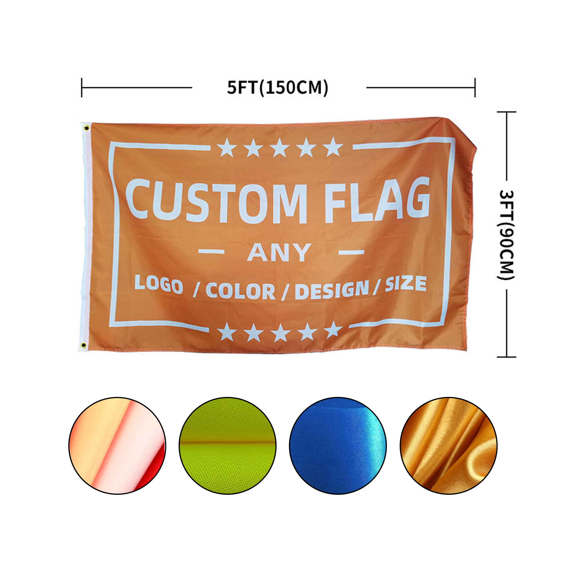 3' x5' Double Sided Custom Flag 2