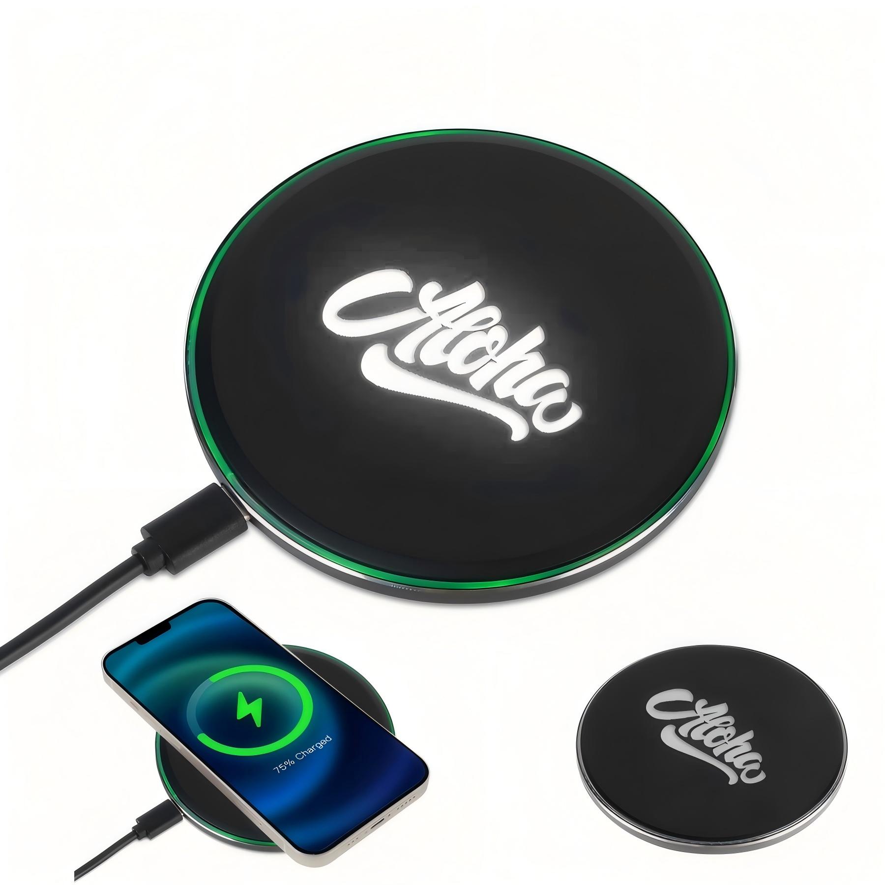 15W Wireless Charger with Light-up Logo 2
