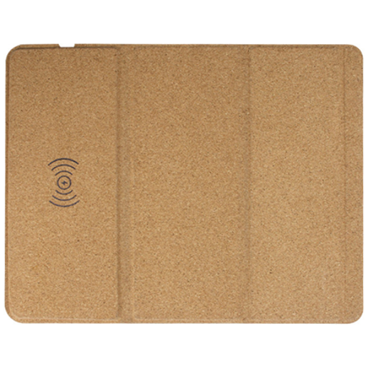 Multi-Function Foldable Wireless Charger with Phone Stand & Cork Mousepad 5