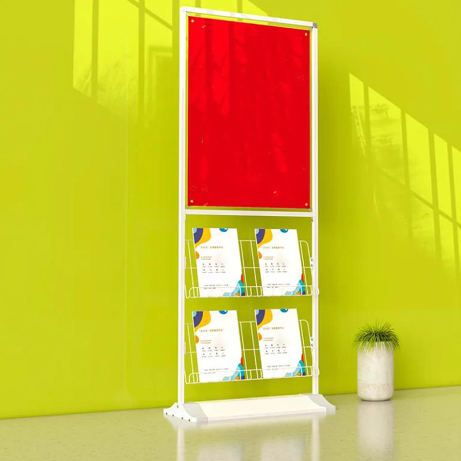 Floor Standing Brochure Display Rack Metal 5