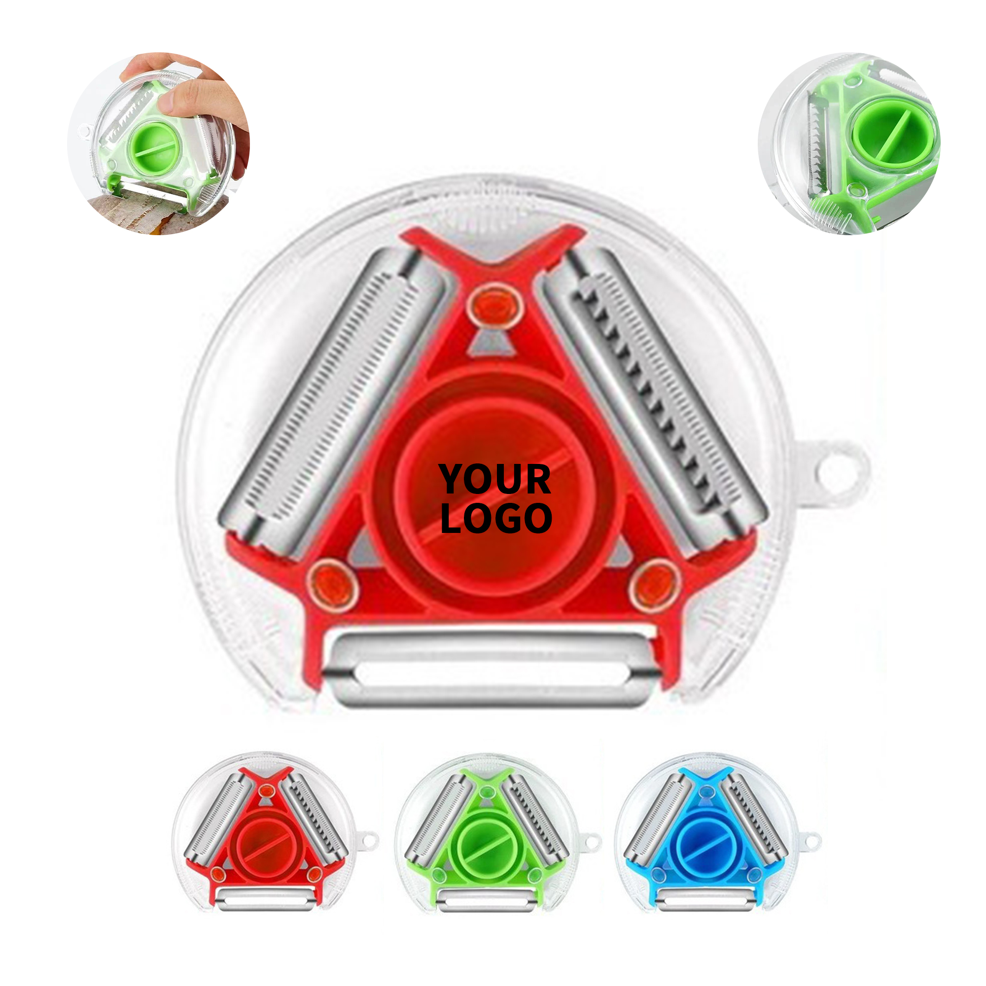 Stainless Steel Three Blade Tri Peeler 3.74" Length X 3.15" Width X 0.79" Height 2