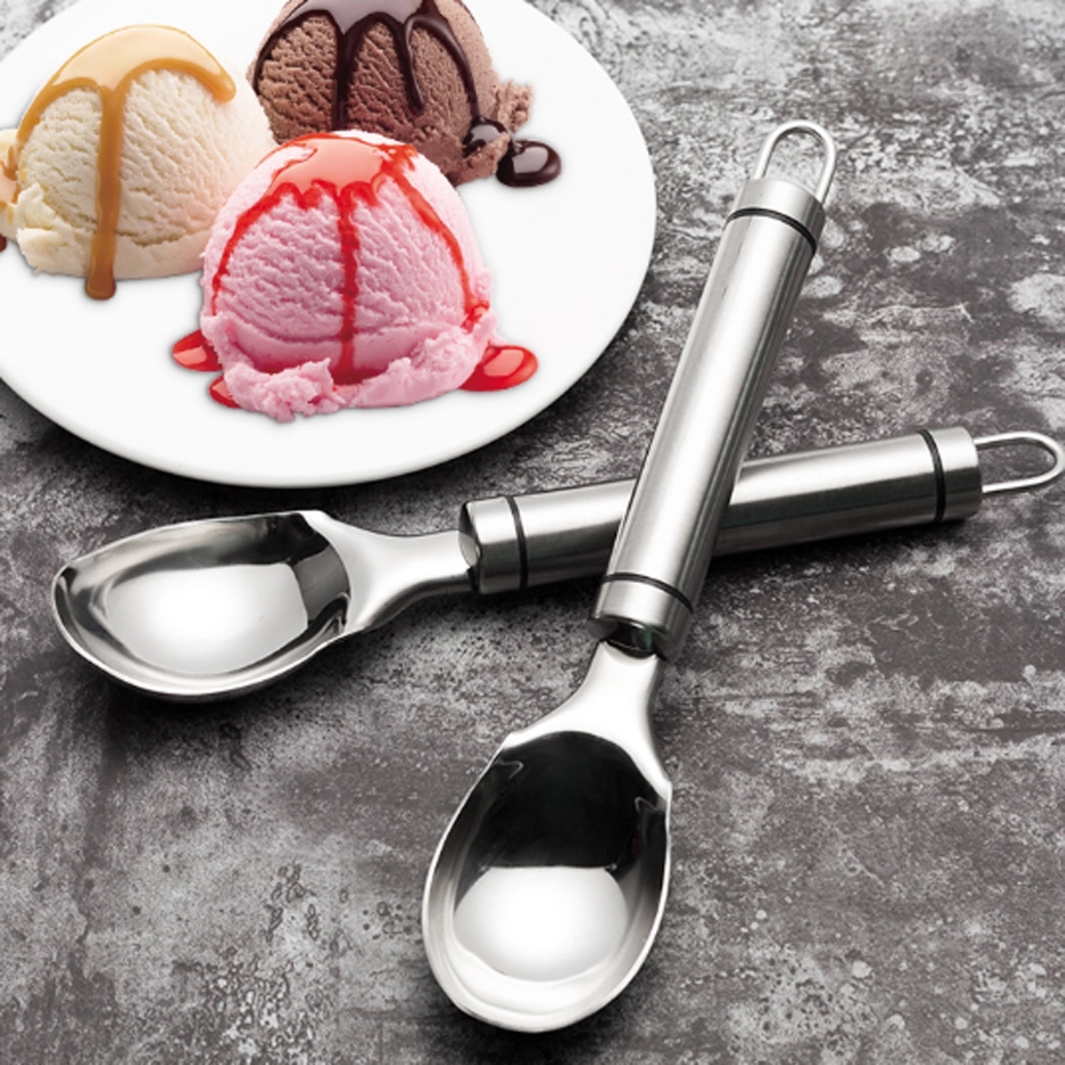 Stainless Steel Fruit Ice Cream Spoon 3
