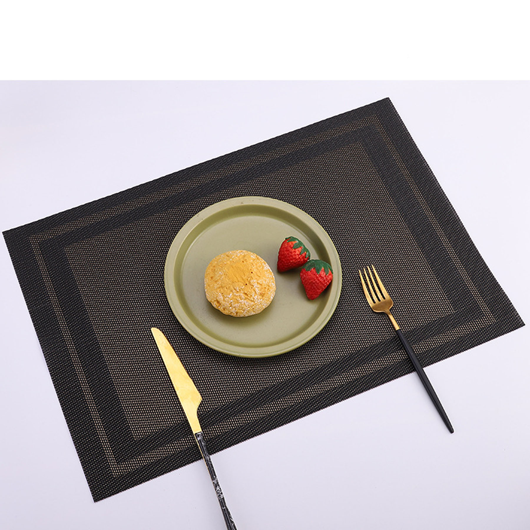 Waterproof PVC Polyester Dining Table Placemat 3