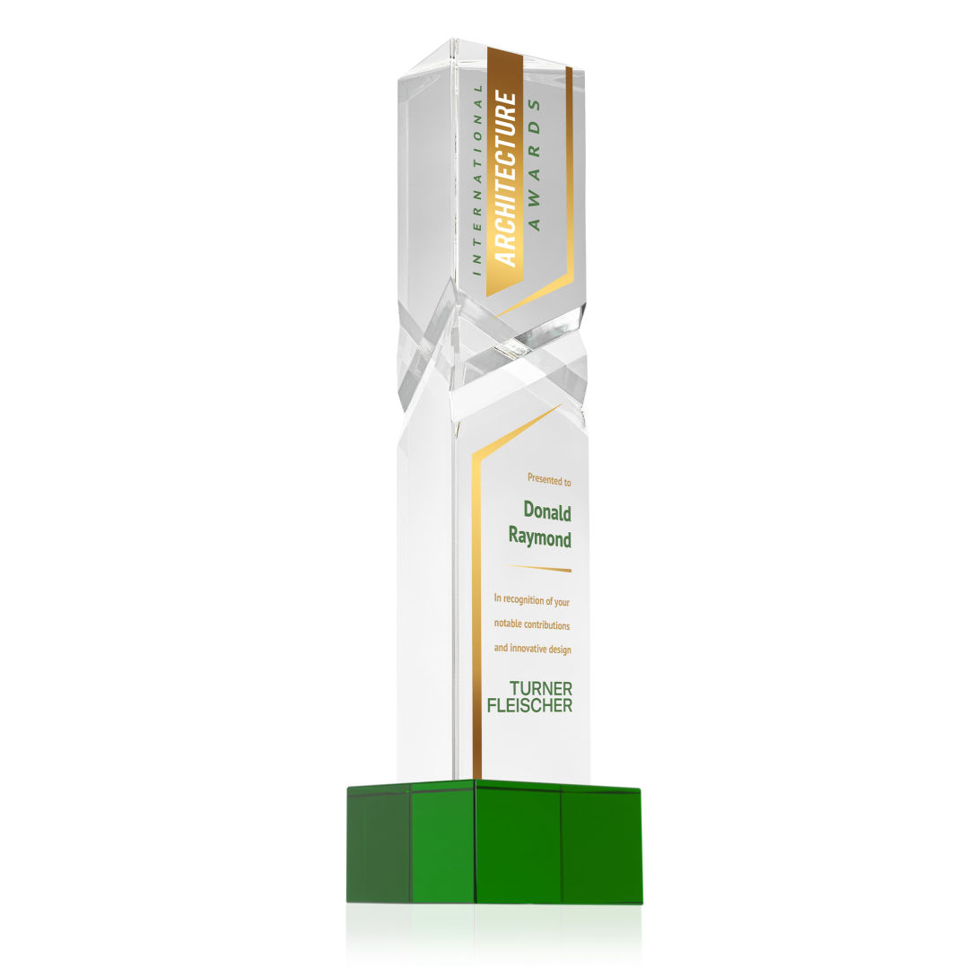 Oakham VividPrint™ Award on Hancock Base - Green 14