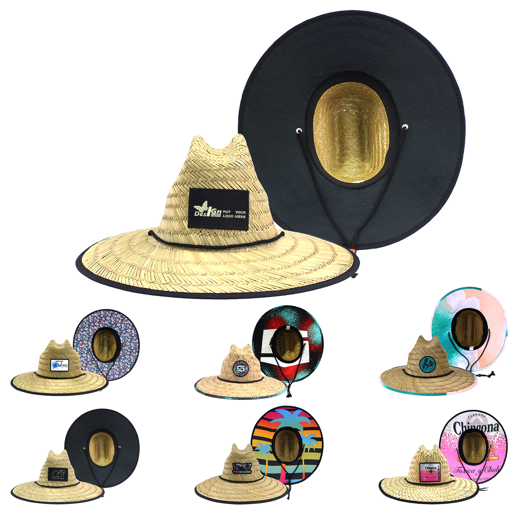 Embroidered Lifeguard Straw Hat 2