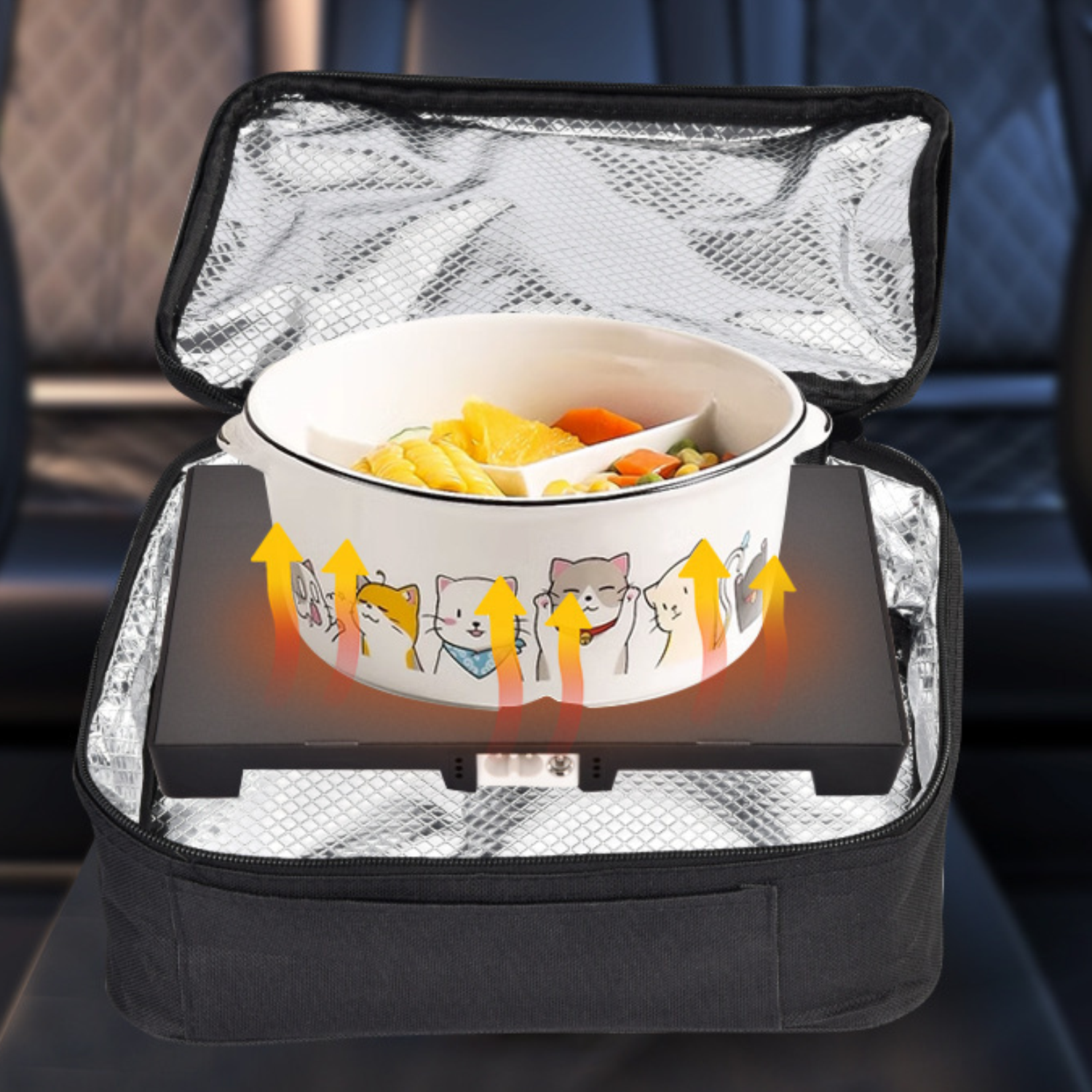 Car Heated Aluminum Foil Insulated Lunch Box 6