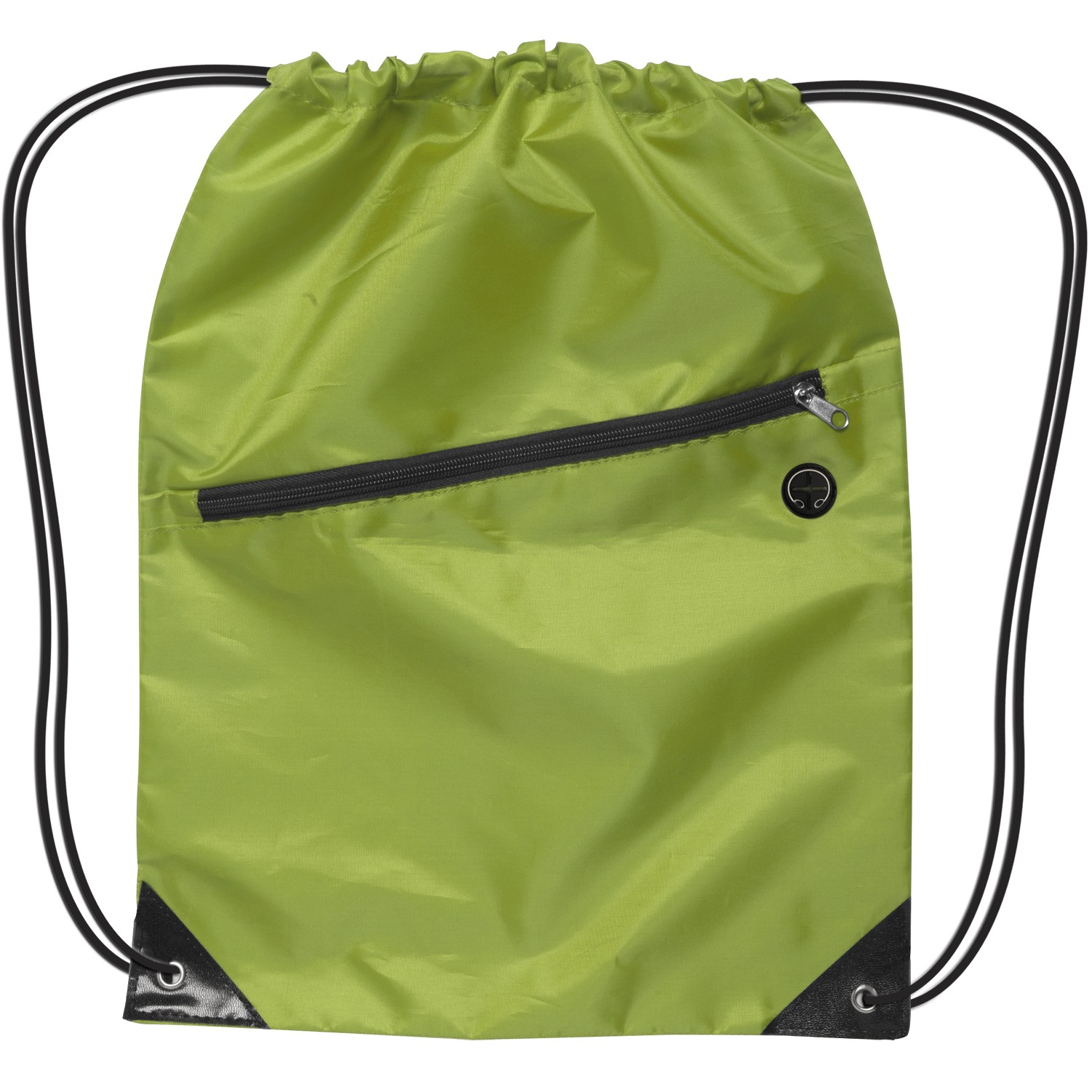 210D Drawstring Backpack W/ Front Zipper Pocket 4