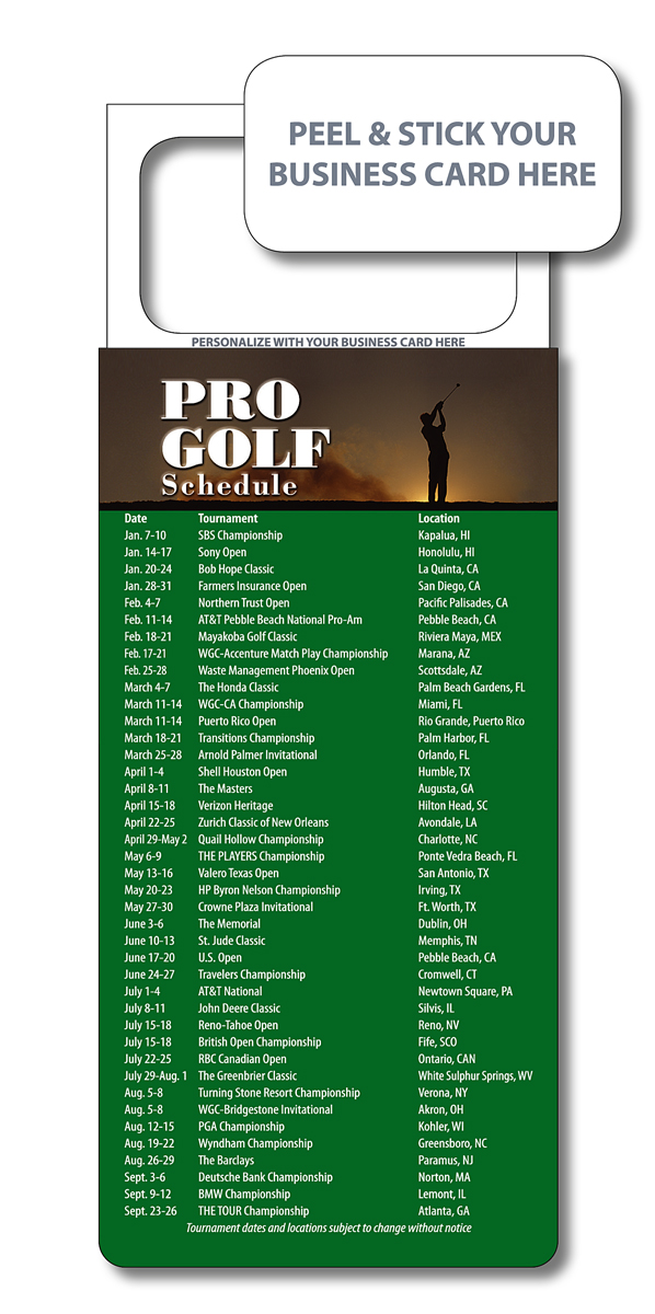 M.B.C. Sport Schedules - Pro Golf (3.5x9) 3
