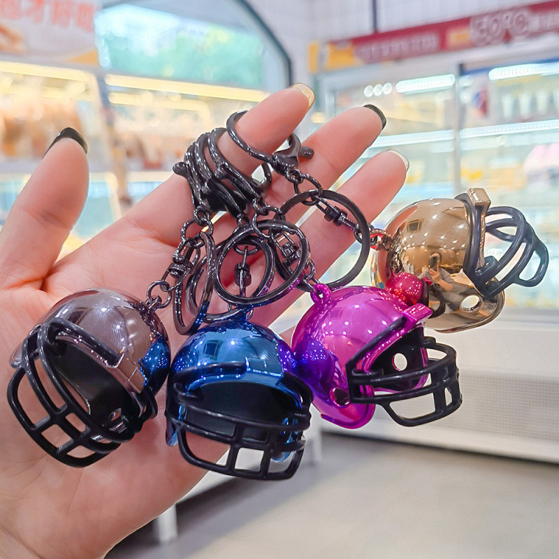 Plastic Mini Football Helmet Keychain 2