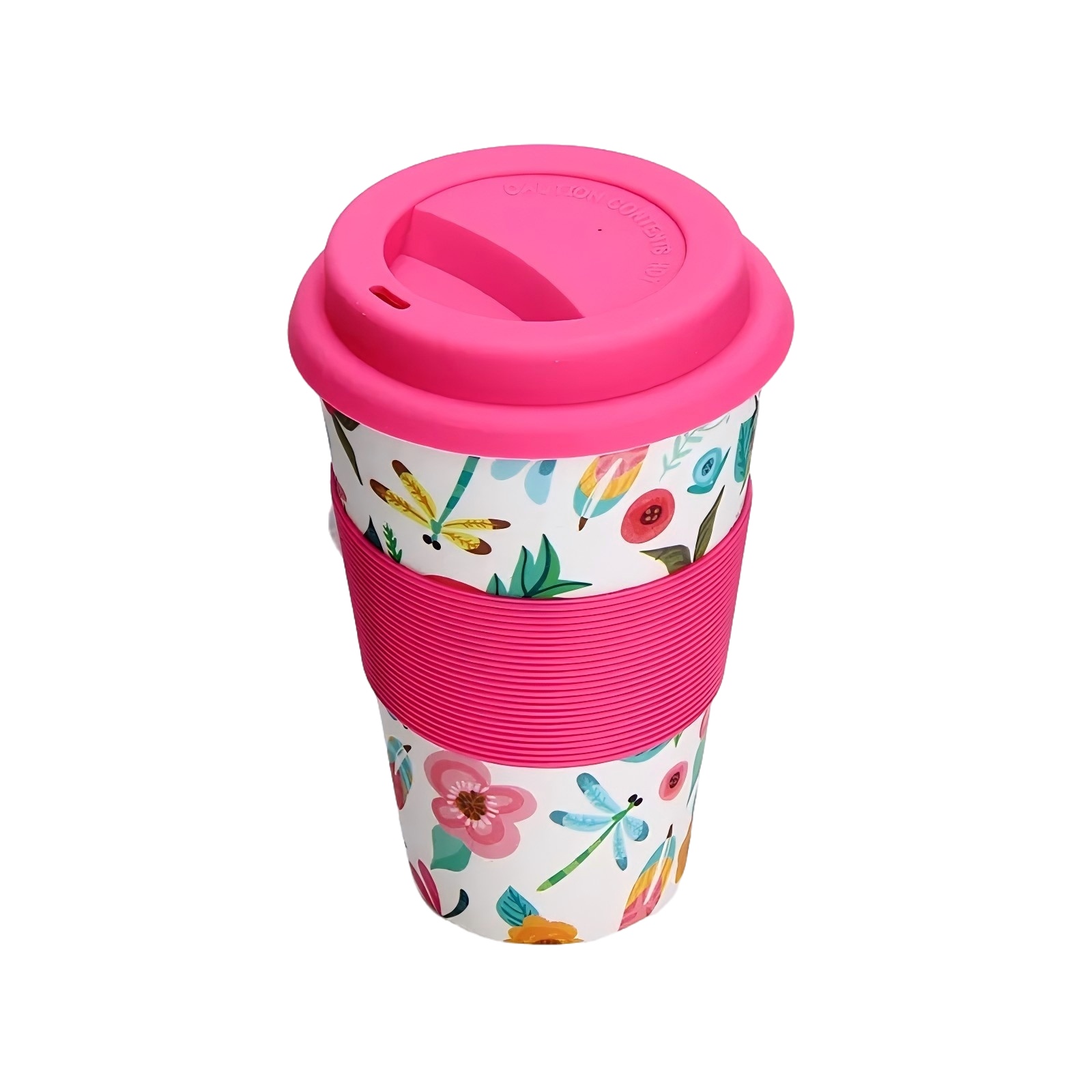 14oz Silicone Sleeve Eco Bamboo Fiber Coffee Cup 2