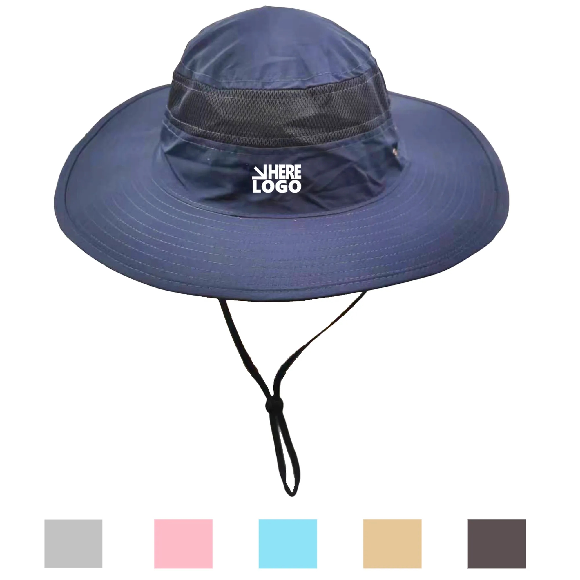 Wide Brim Fisherman Hat Chin Drawstring 1