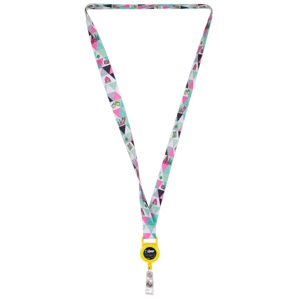 3/4" LA-460 Attachment Sublimation Lanyard w/Retractable Bad 5