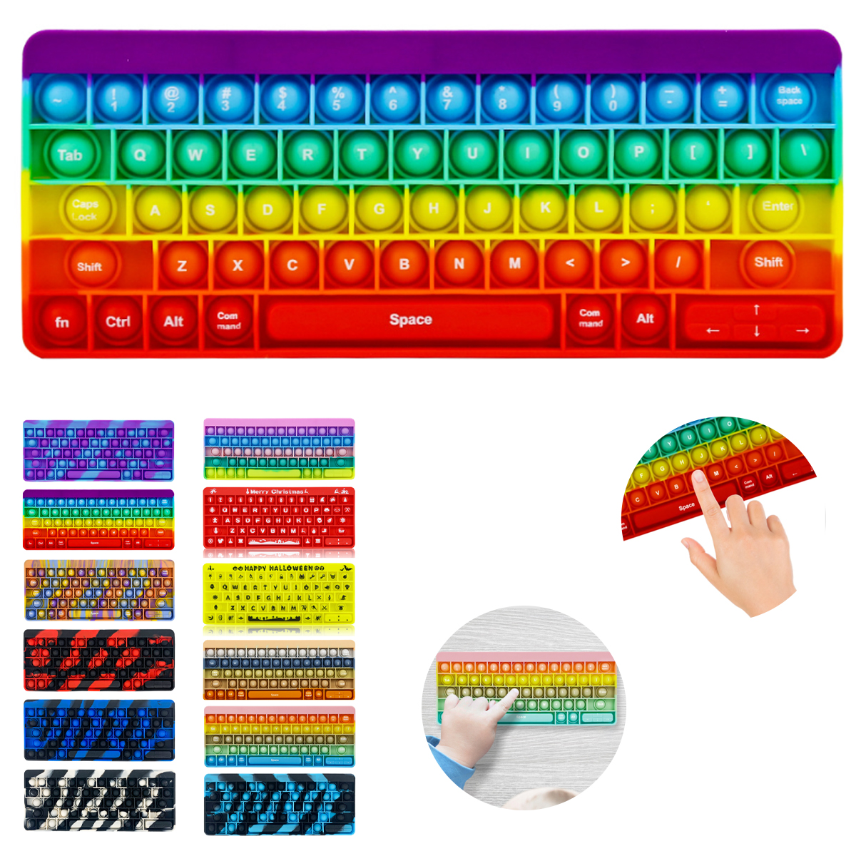 Fidget Pop Bubble Keyboard Stress Relief Toy 7