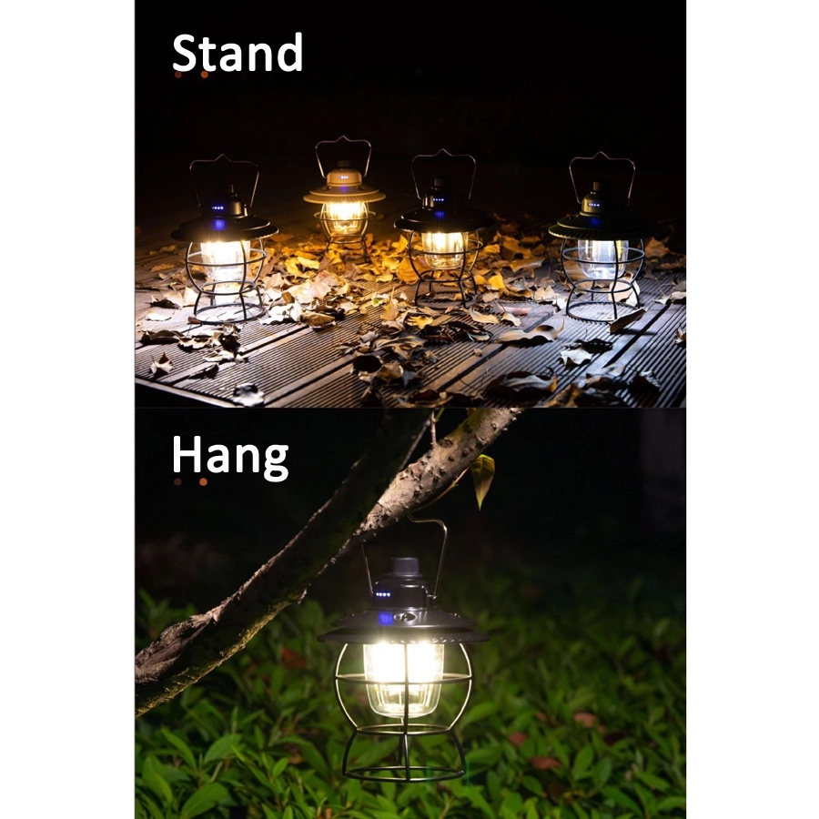 Retro Outdoor Camping Light & Picnic Lantern with Power Bank 8