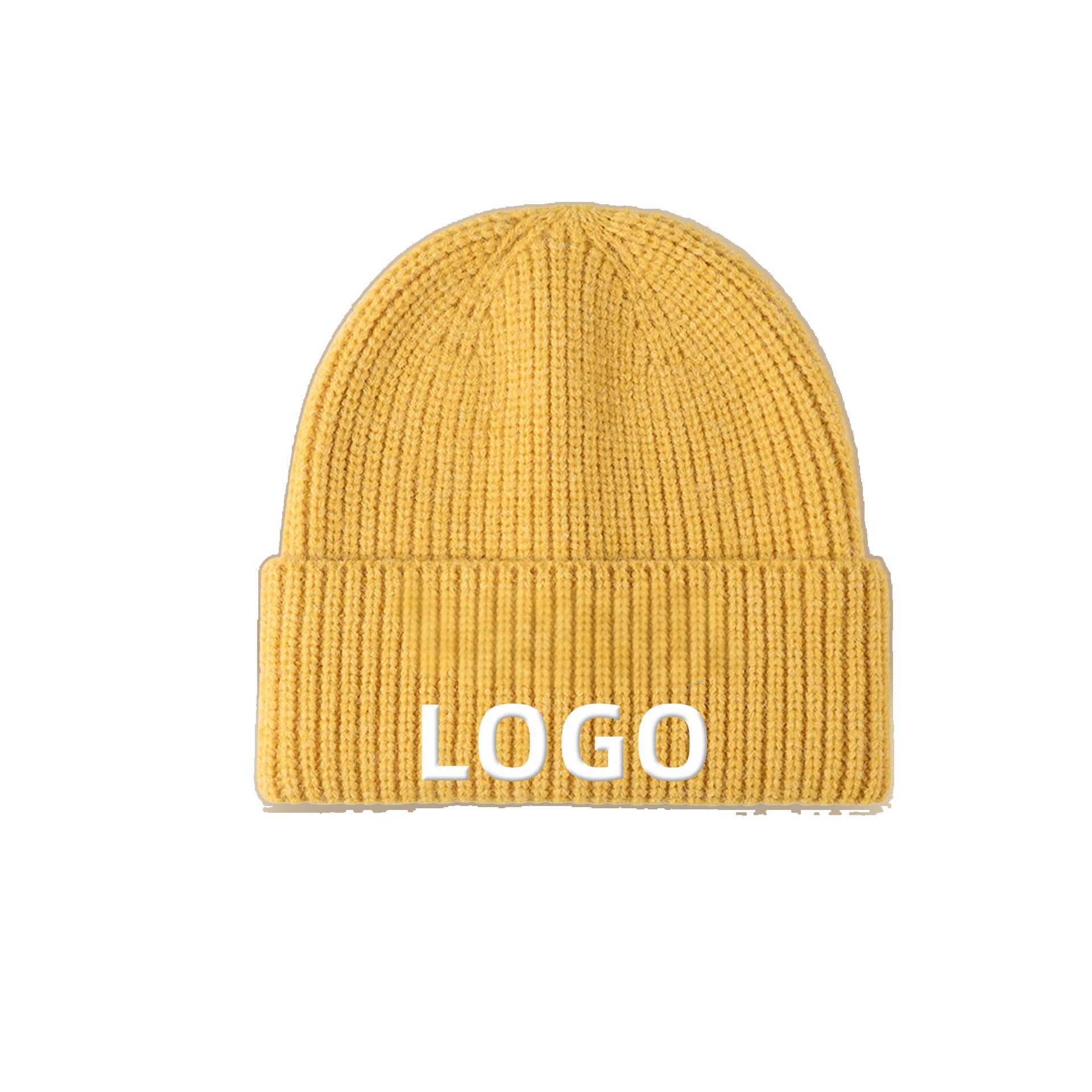 Custom Logo Embroidered Knit Cap (Autumn & Winter) 7