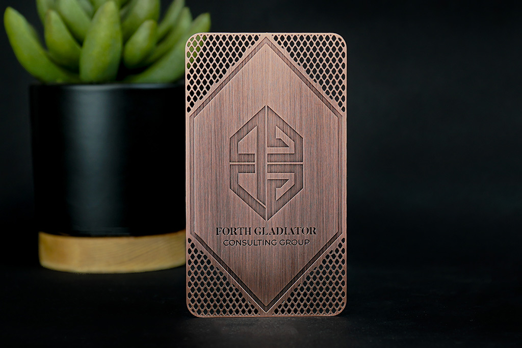 Copper Finish Metal Business Cards 2