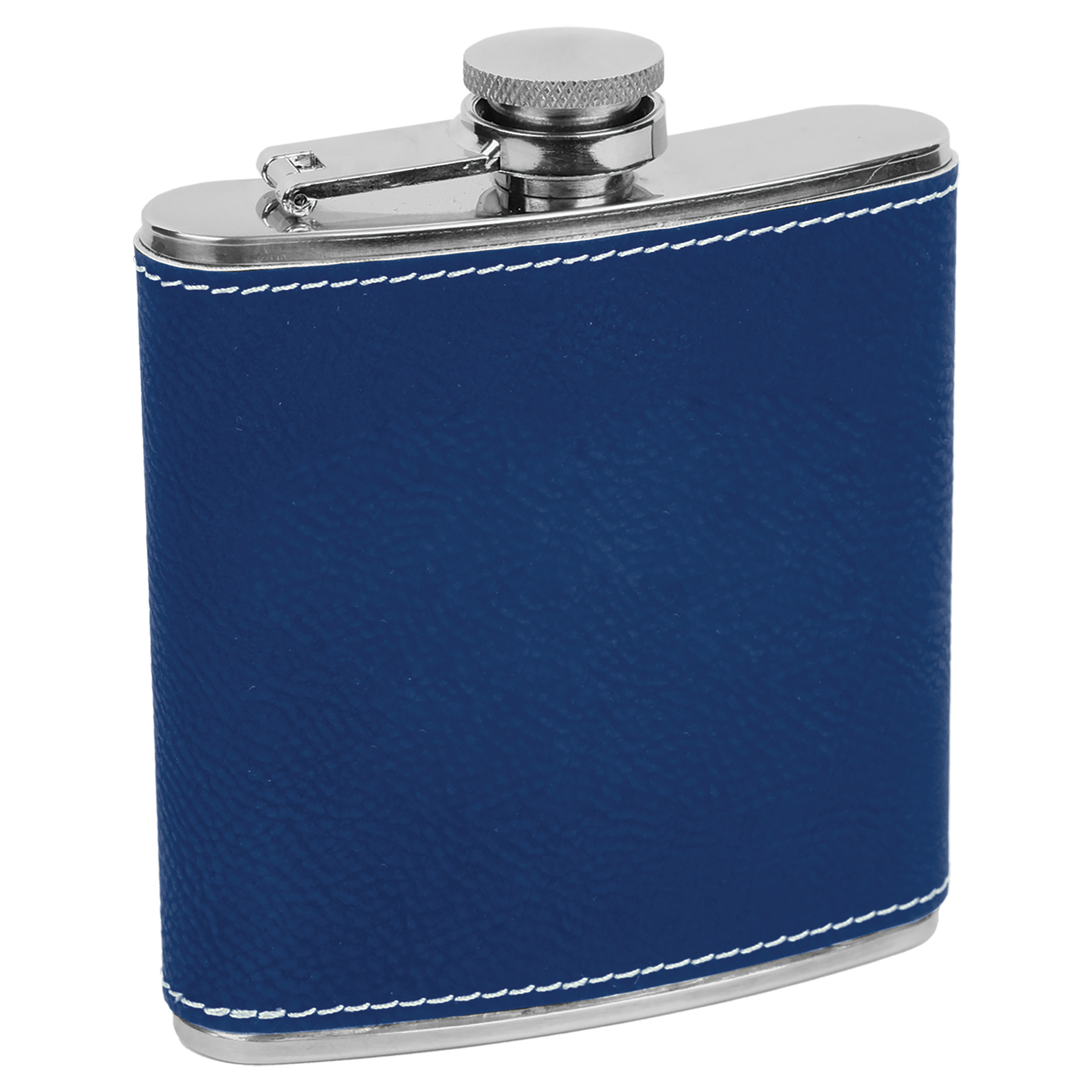 Laser Engraved Leatherette Stainless Steel 6oz Flask 5