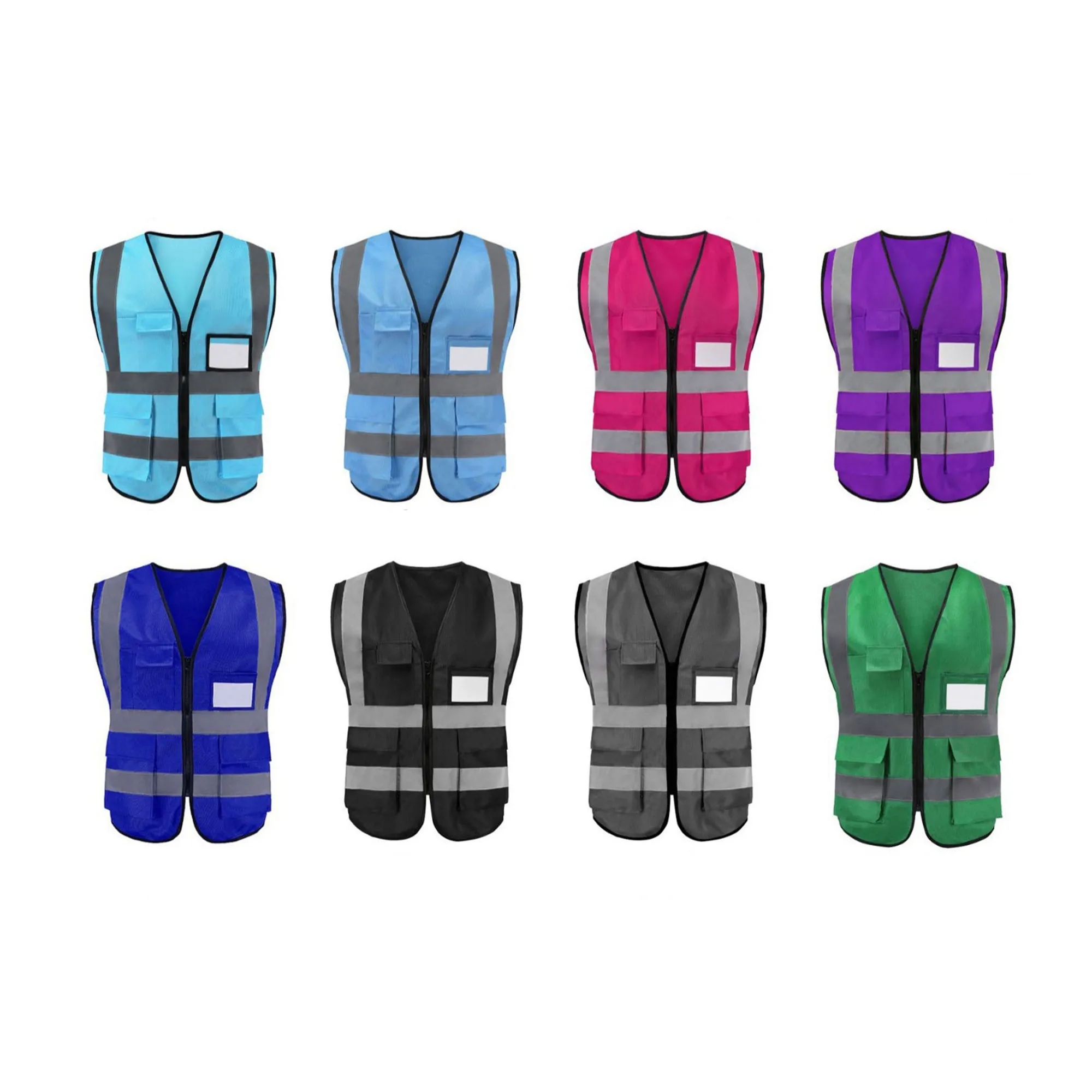 Reflective Tape Safety Hook & Loop Vest 2