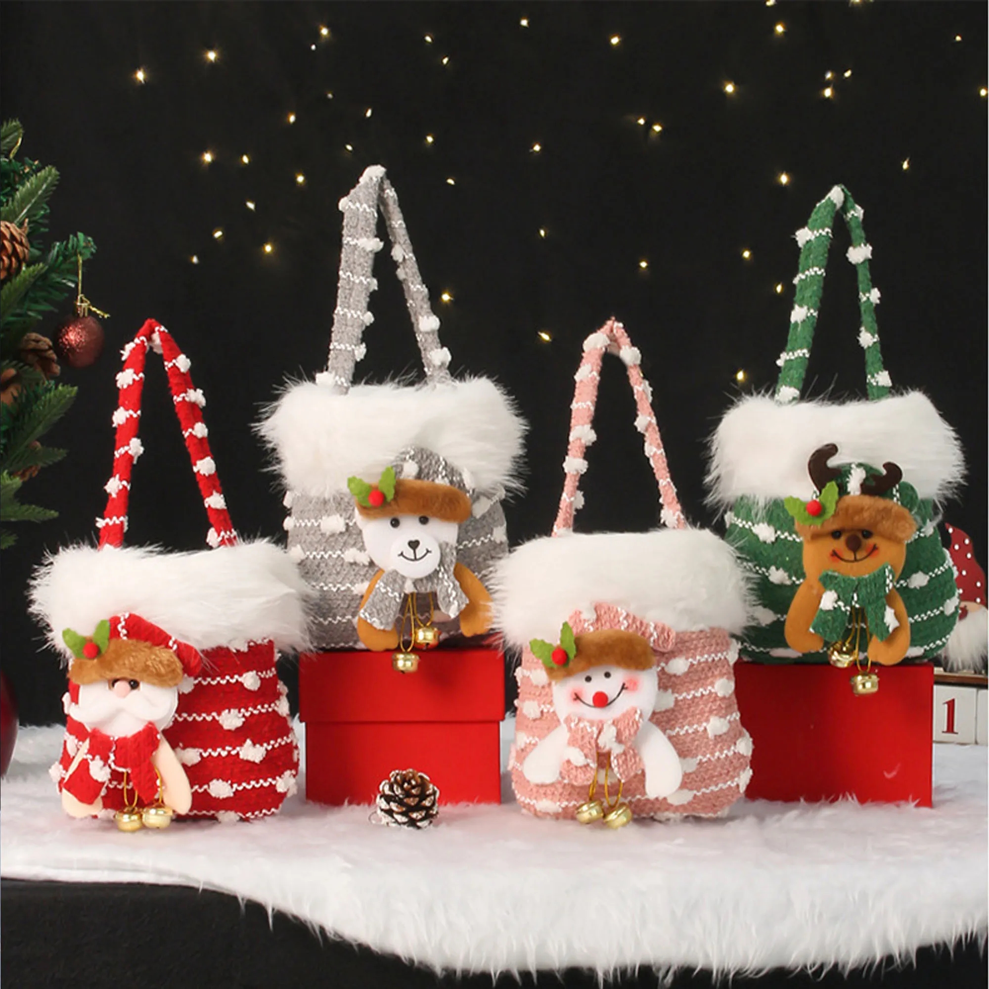 Christmas Handheld Gift Bag With Logo For Surprise, Holidays 2