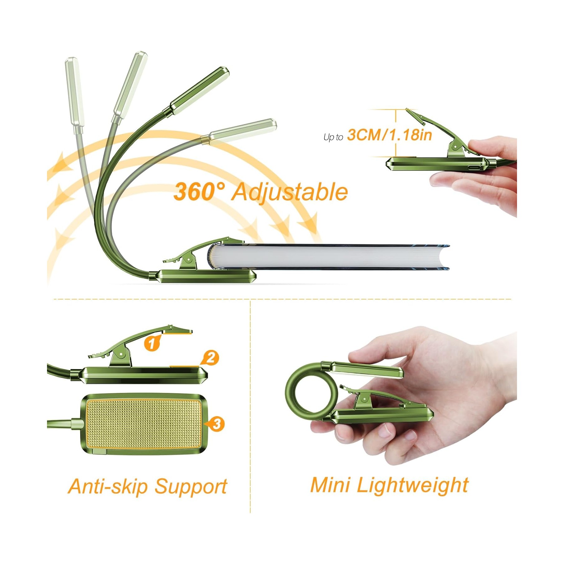 LED Rechargeable Book Light 4