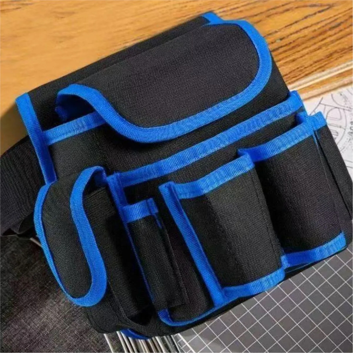 Durable Multi-Pocket Work Belt Tool Pouch Waist Bag 4