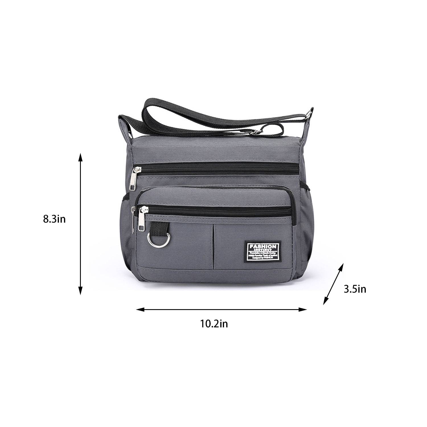 Travel Men's Grey Waterproof Shoulder Bag 4