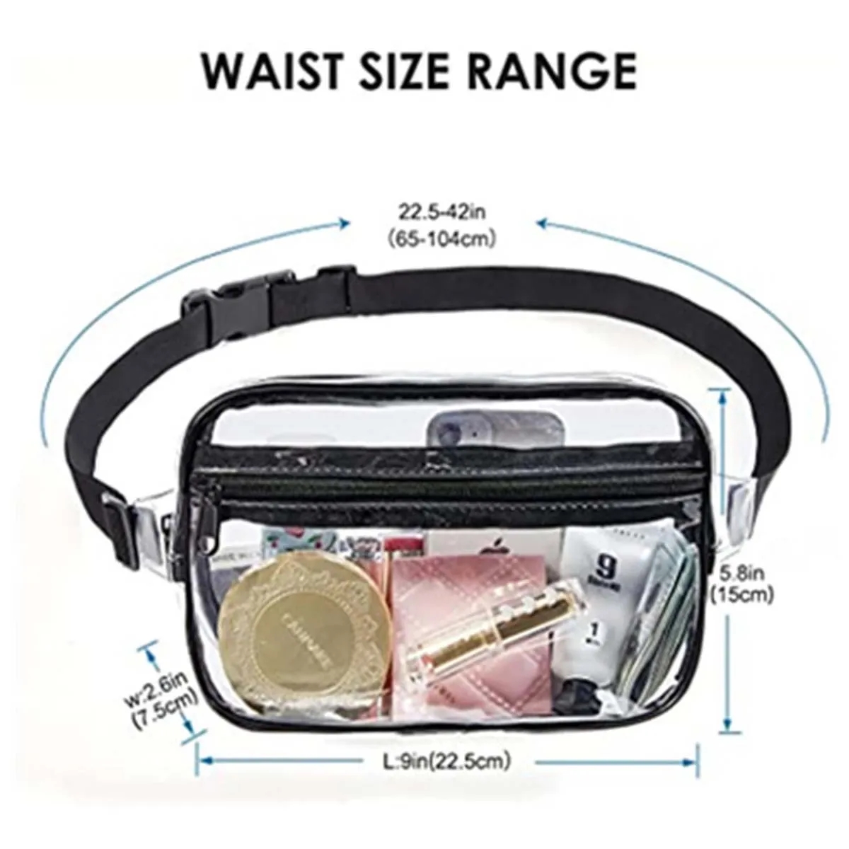 Clear Stadium Fanny Pack for Women Men 5