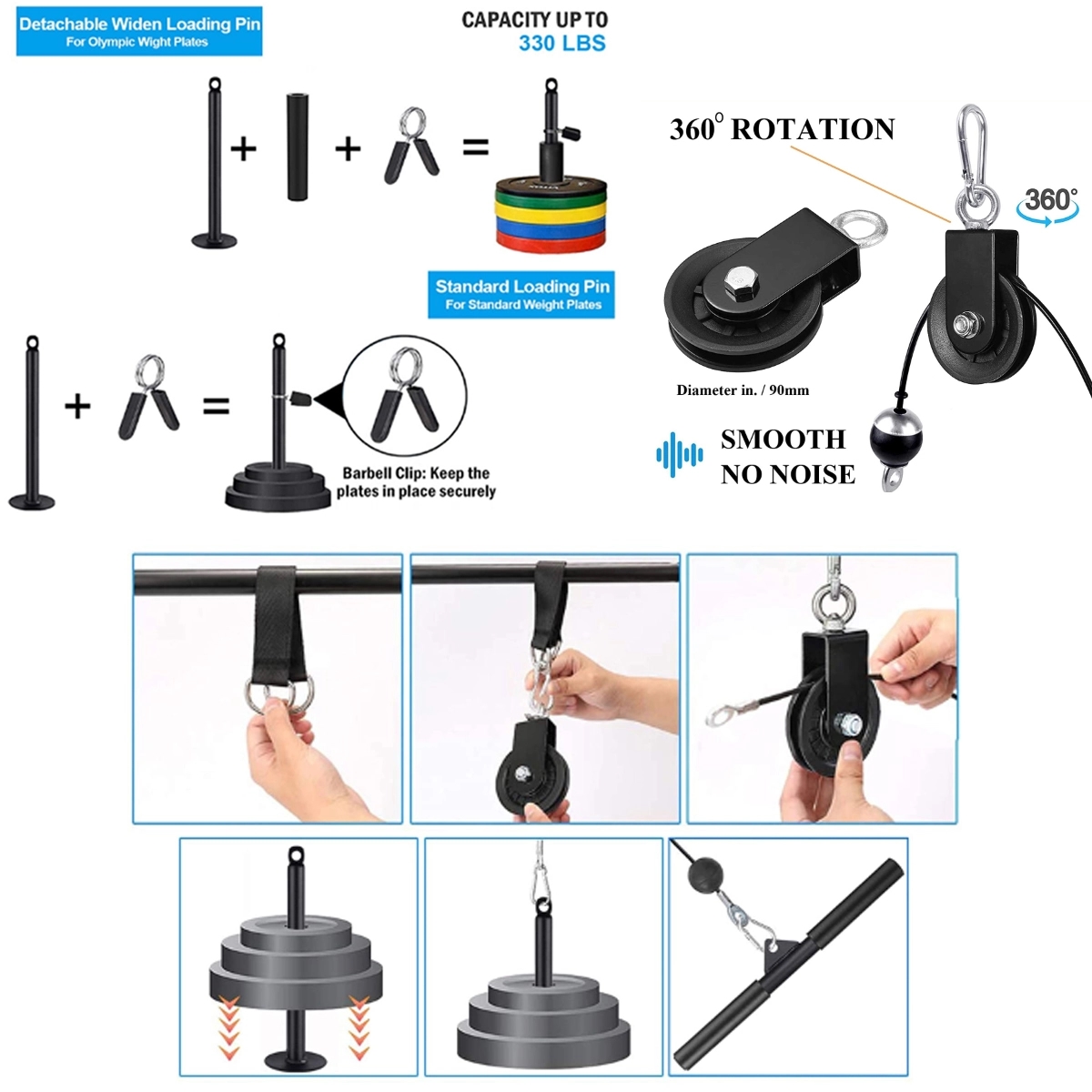 Lift System Gym Diy Fitness Pulley Cable Machine 4