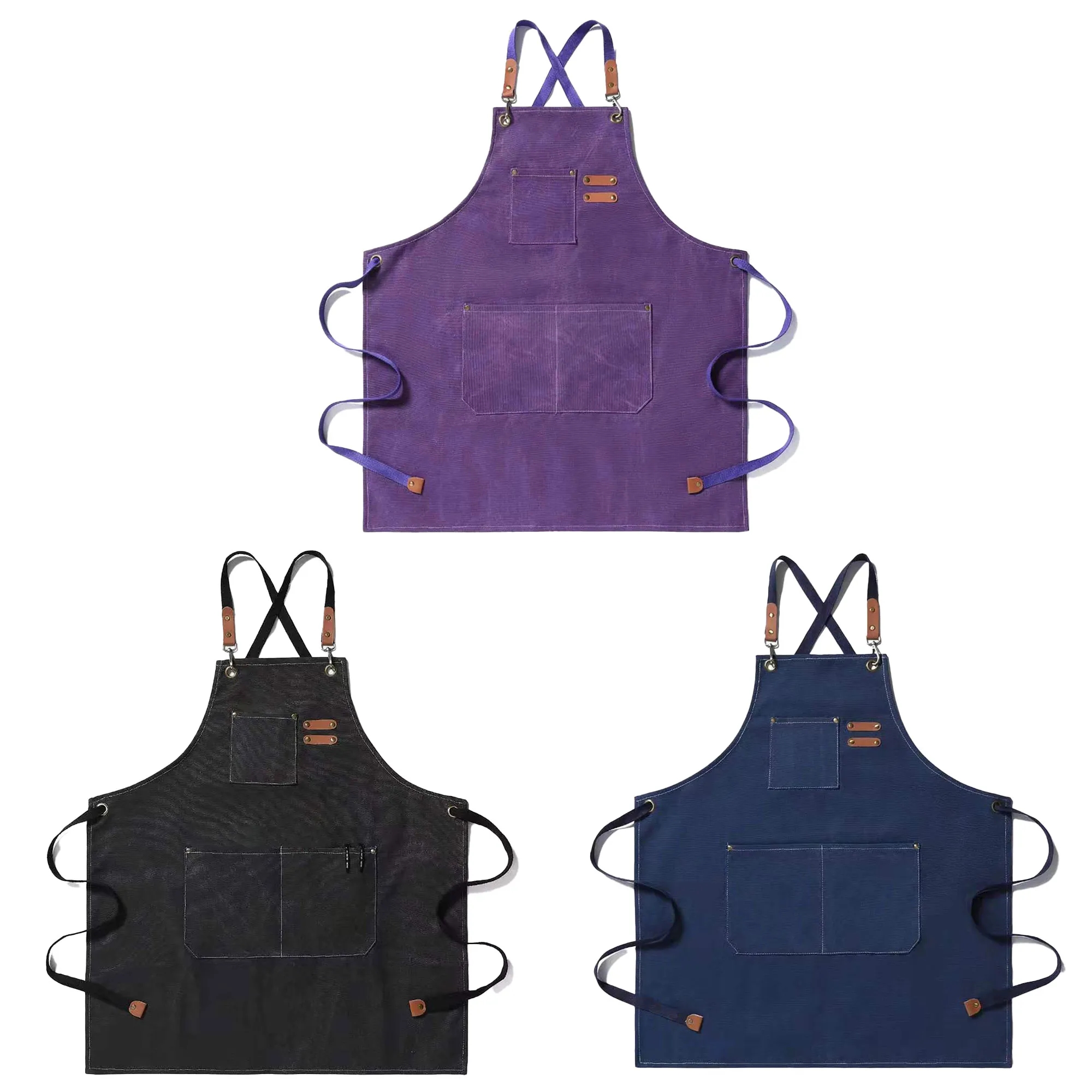 Cotton Denim Bib Chef Apron 4