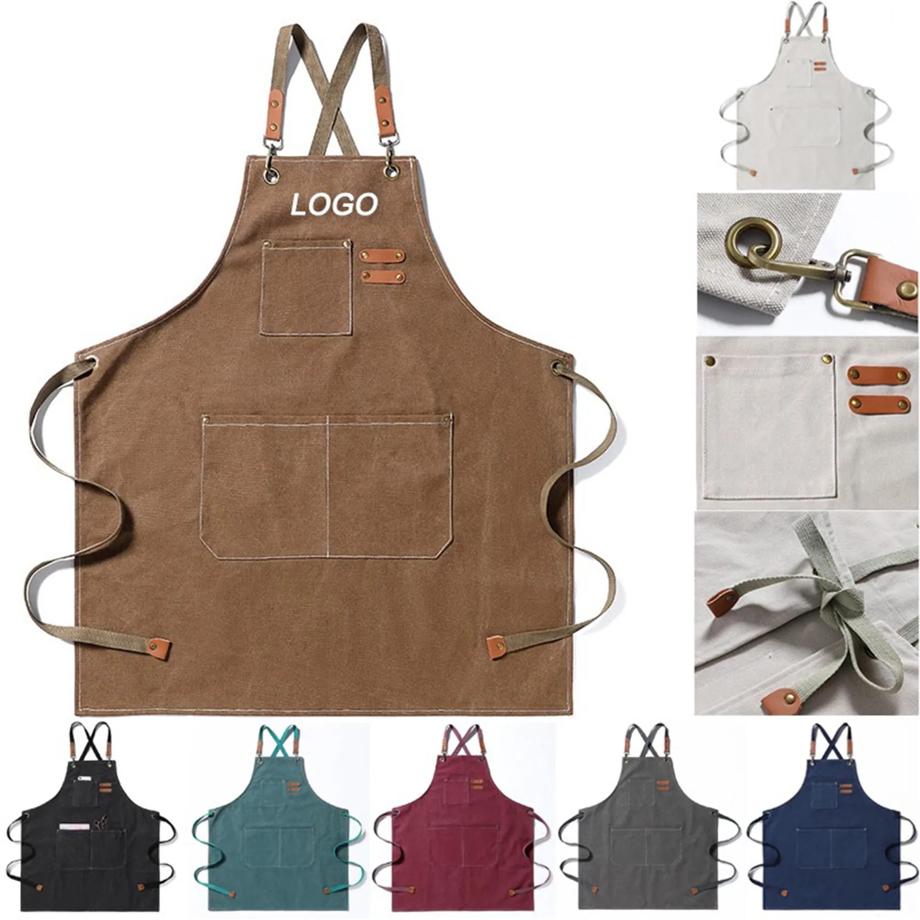 Adjustable Denim Bib Work Apron 1