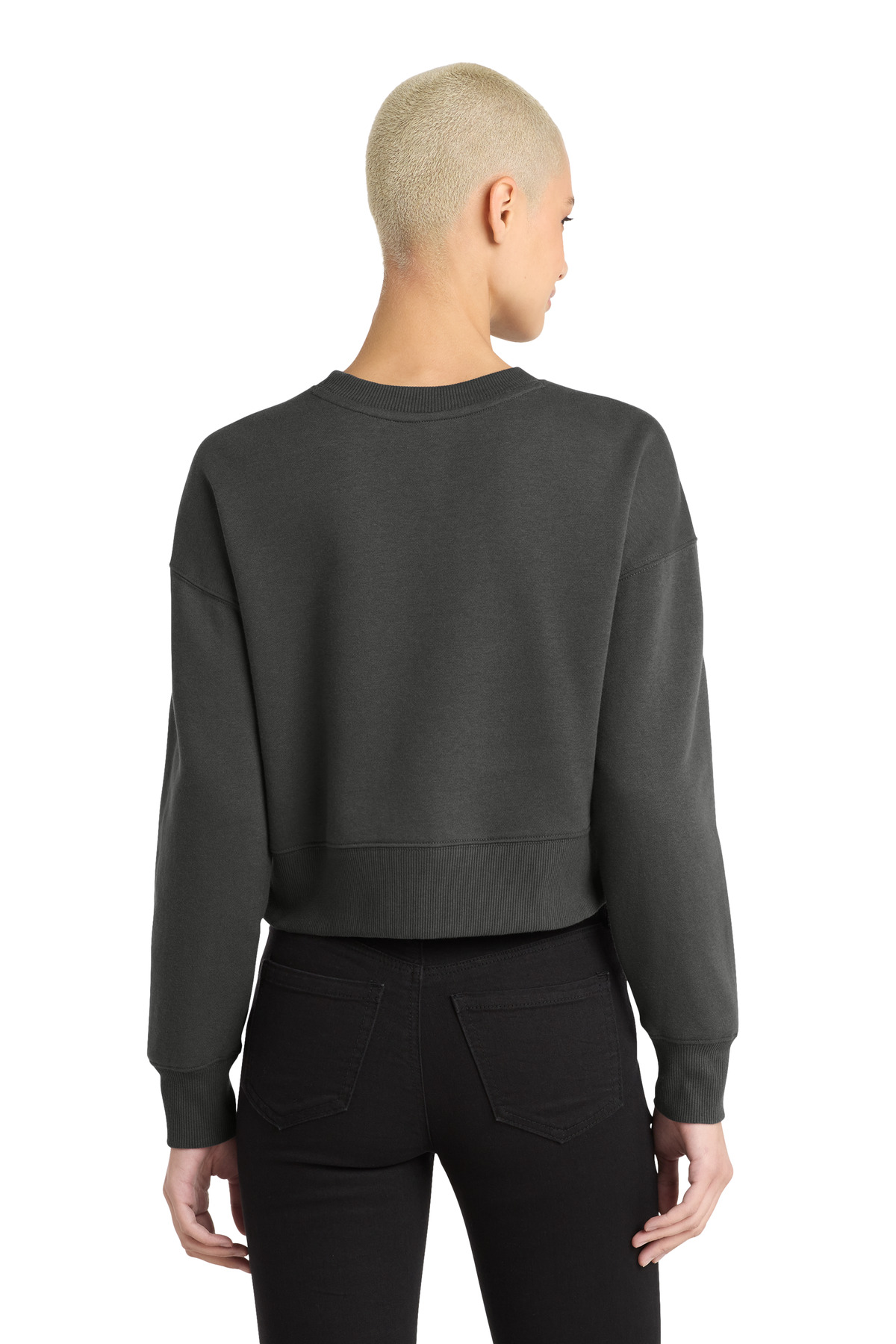 District Women's Perfect Weight Fleece Cropped Crew DT1105 55