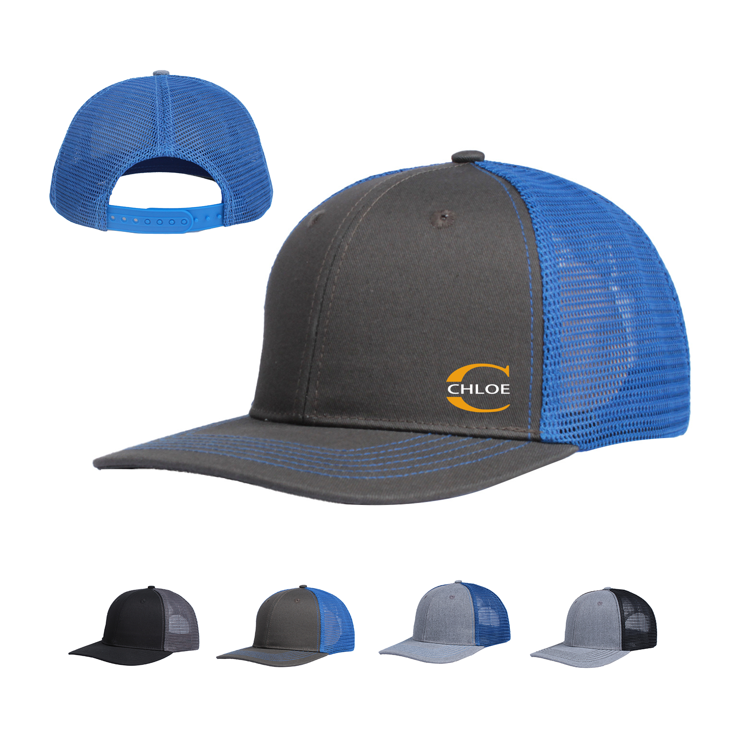 6 Panel Mesh Snapback Cap 4
