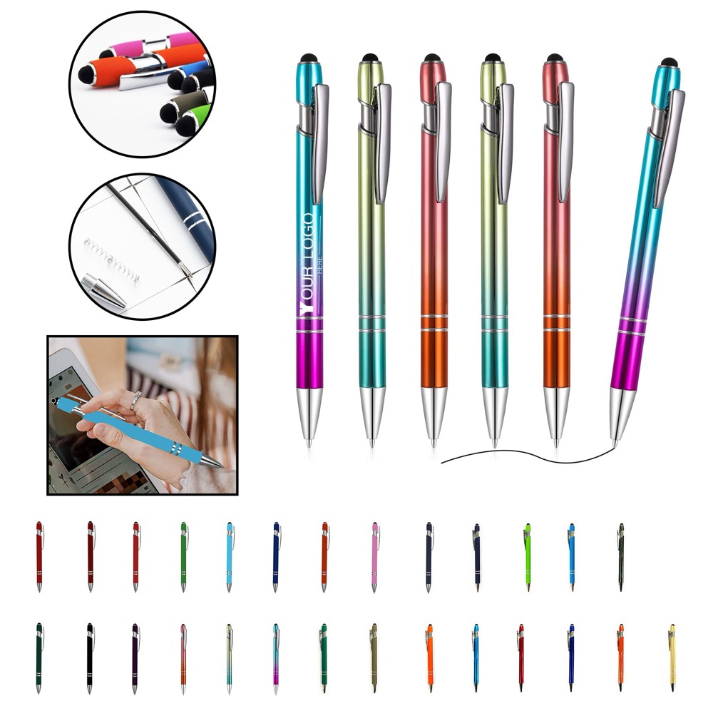 Retractable Ballpoint Pen With Stylus Tip 2
