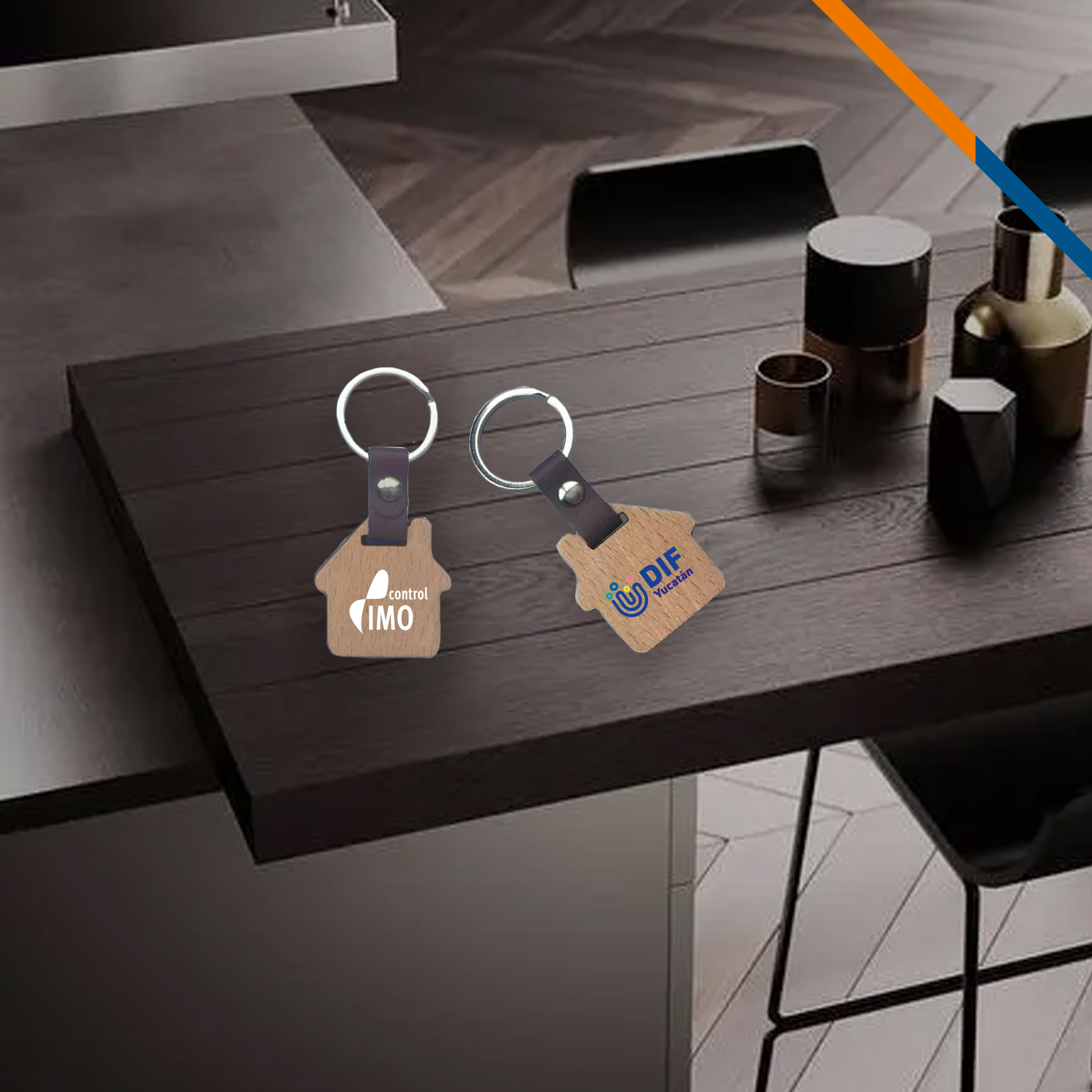 House Wooden Keychain 4