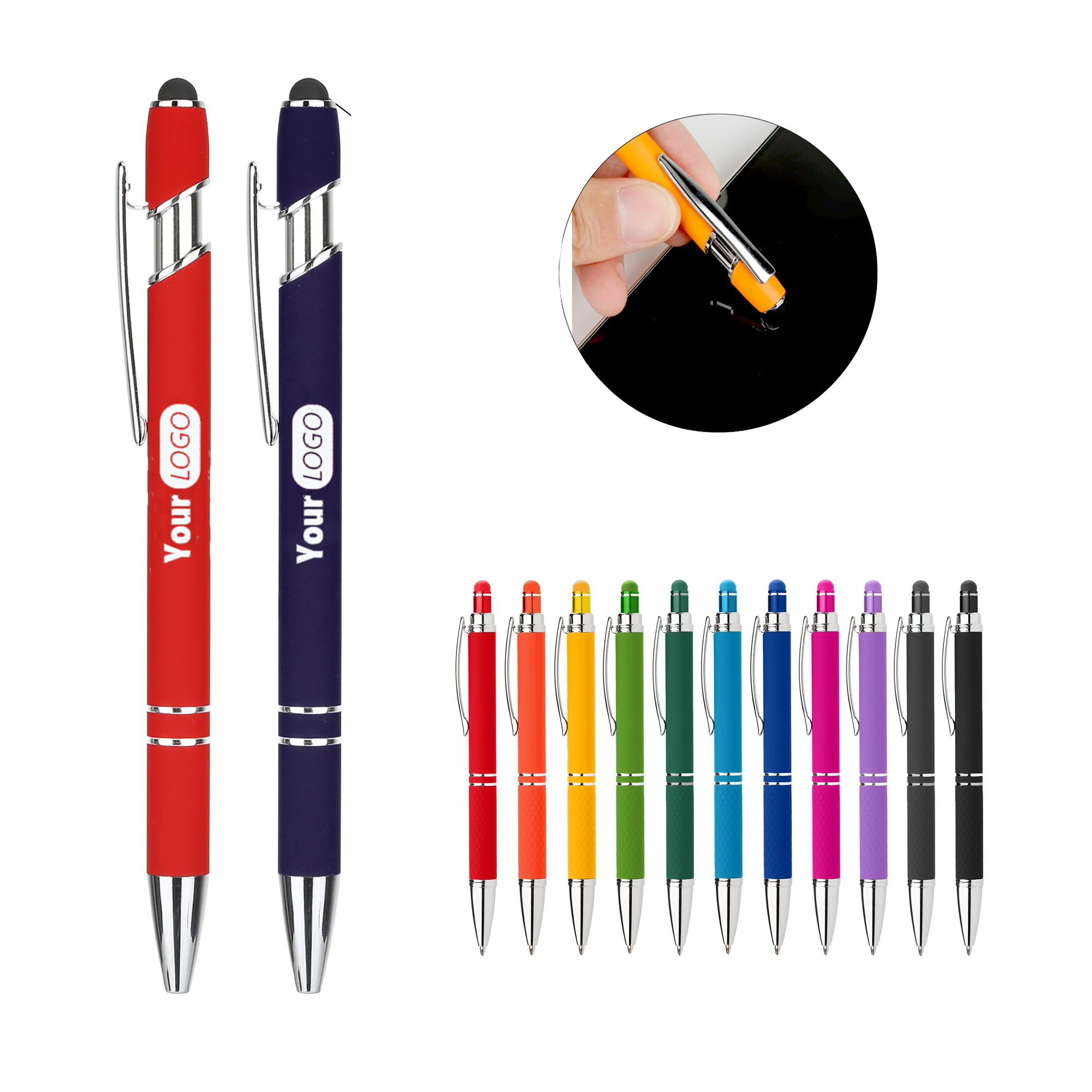 Retractable Ballpoint Pen With Touch Stylus 7