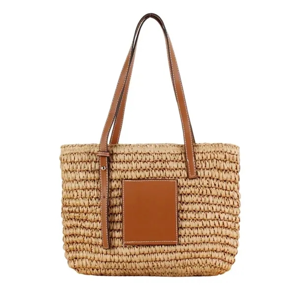 Large Capacity Woven Shoulder Bag 4