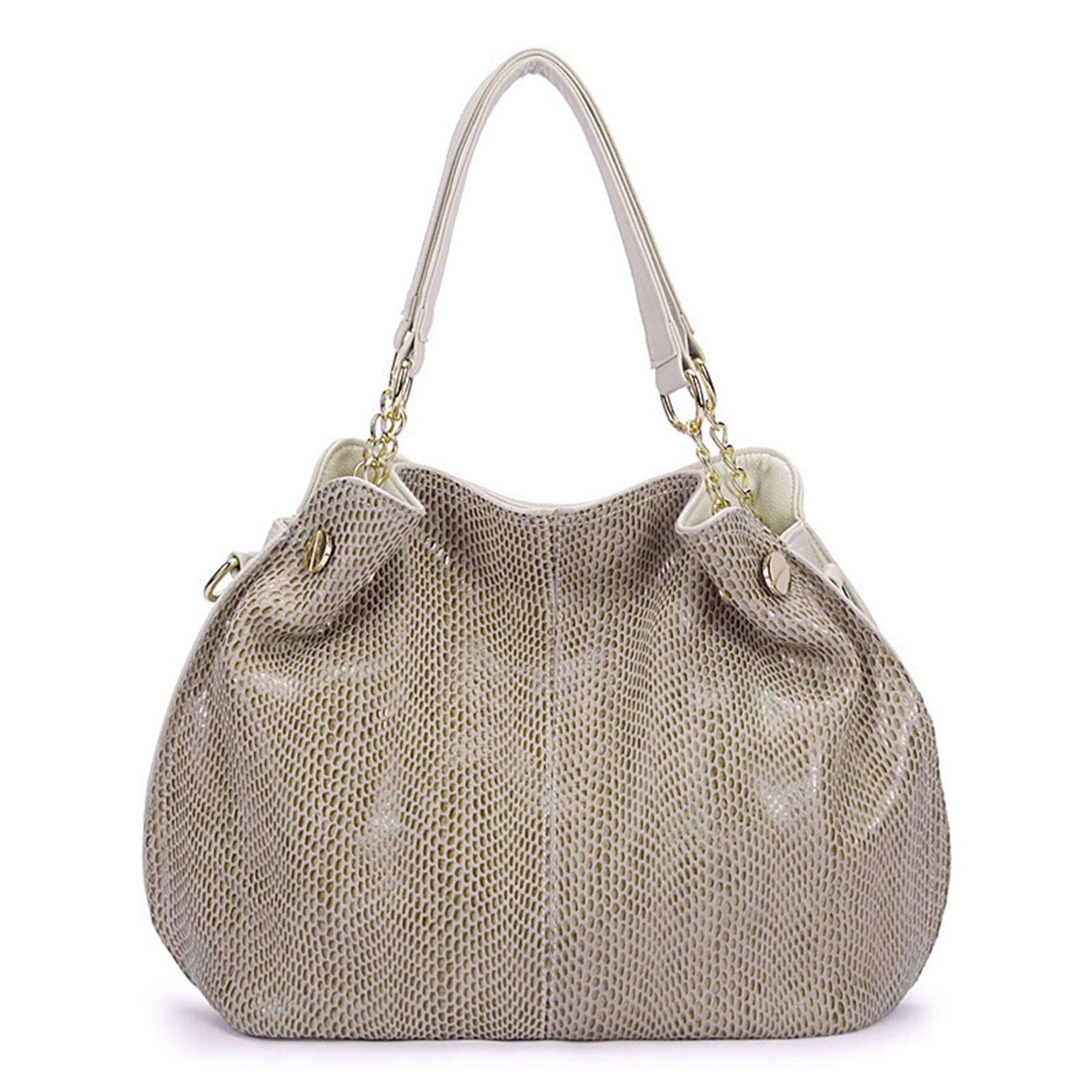 PU Leather Large Serpentine Handbag Tote Bag for women, custom tote bag with logo imprint 3