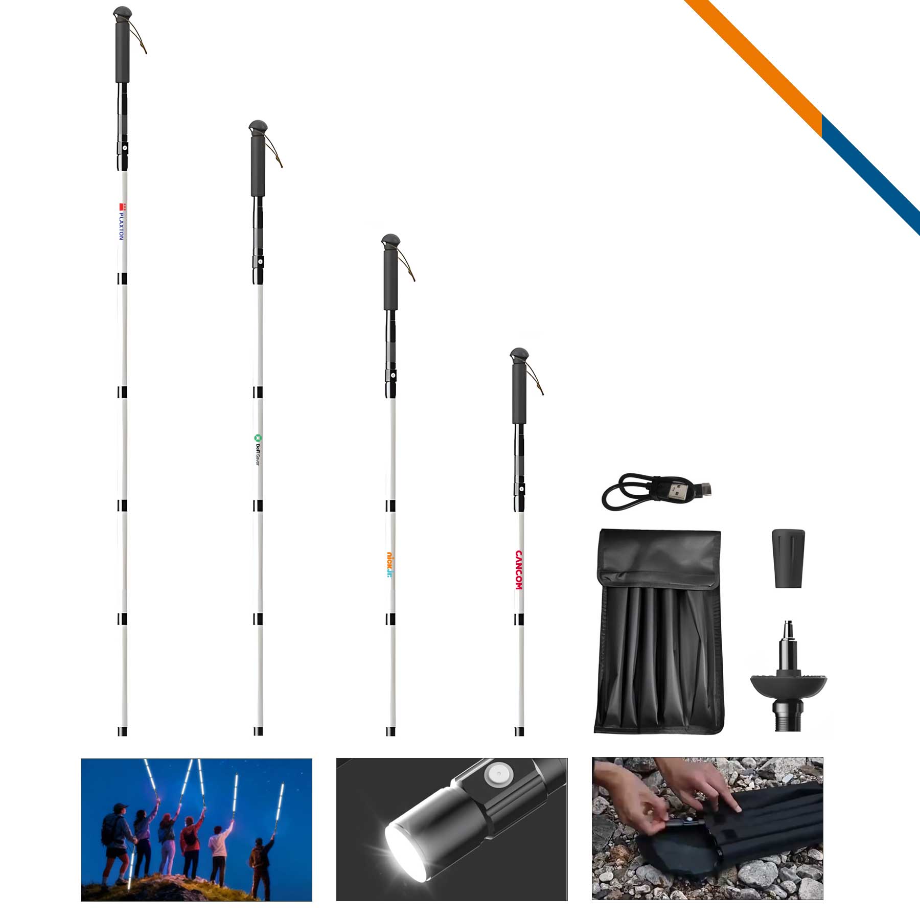 FreeGlow Collapsible LED Light Up Trekking Pole 1