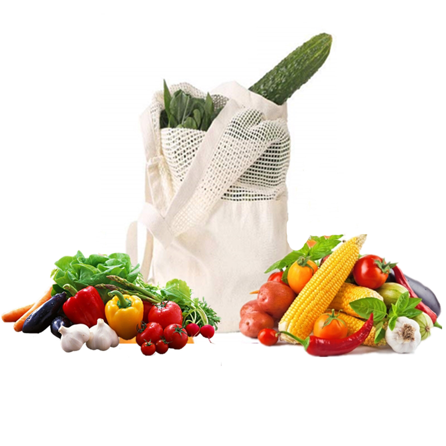 Reusable Grocery Stretchy Cotton Mesh Net Shopping Bags 2