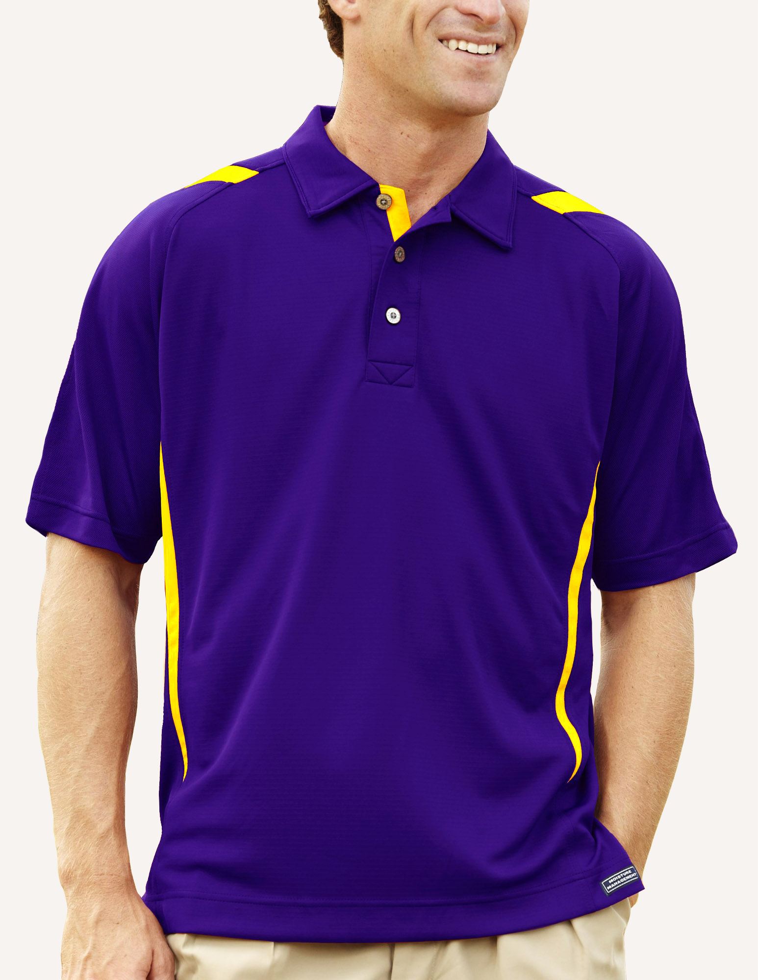 Men's Pegasus Ottoman Color Block Polo Shirt 8