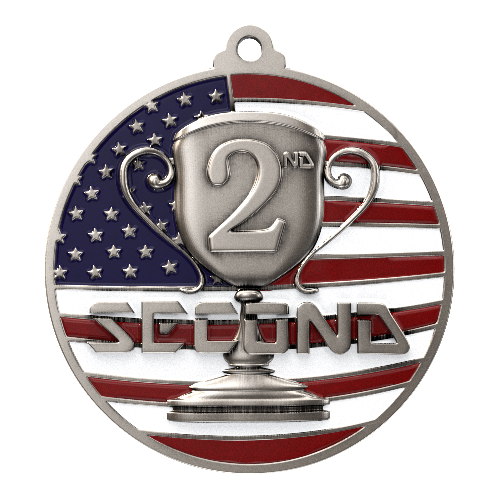 2nd Place Patriotic Medallion (2-3/4") 3