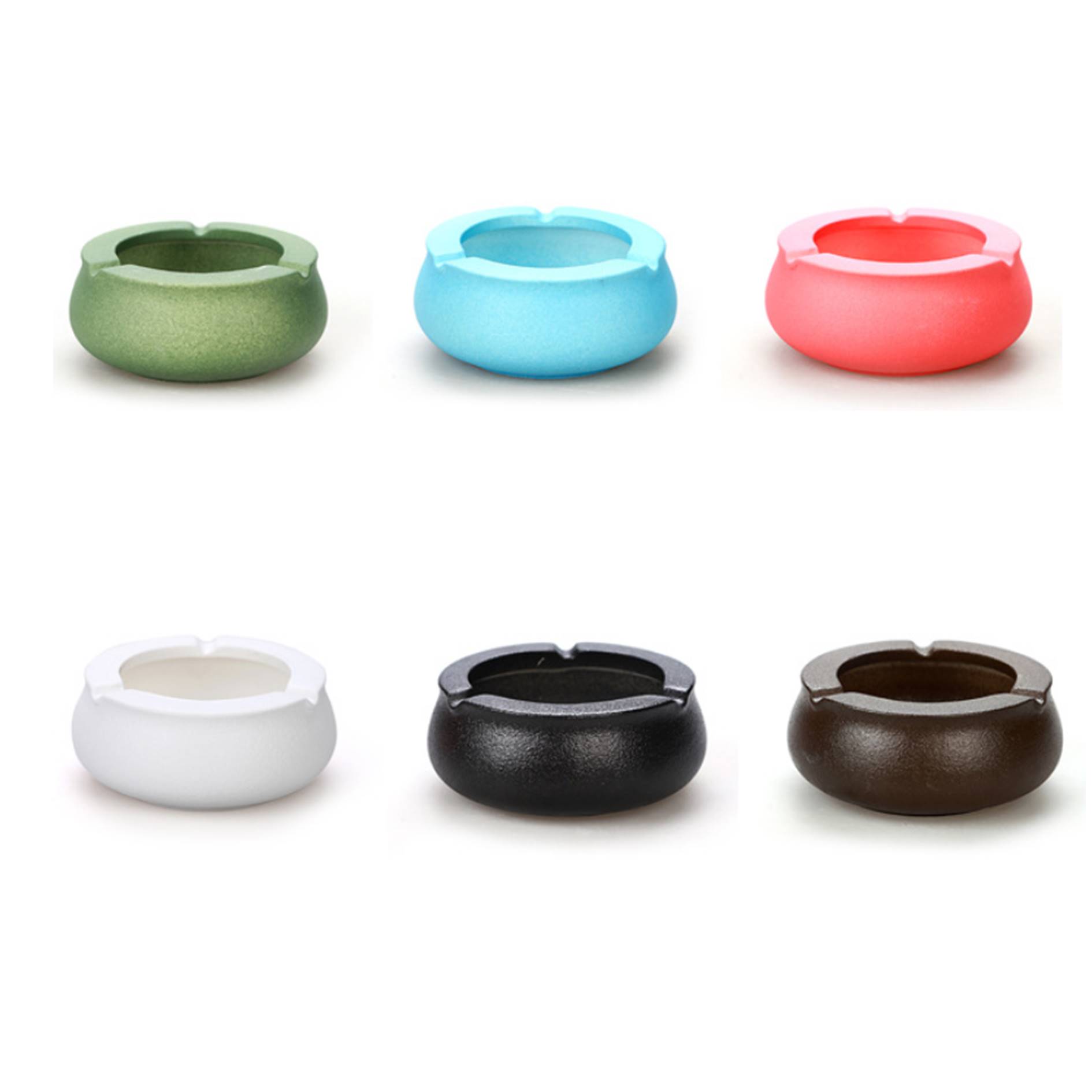 Creative Ceramic Round Cigarette Ashtray 4